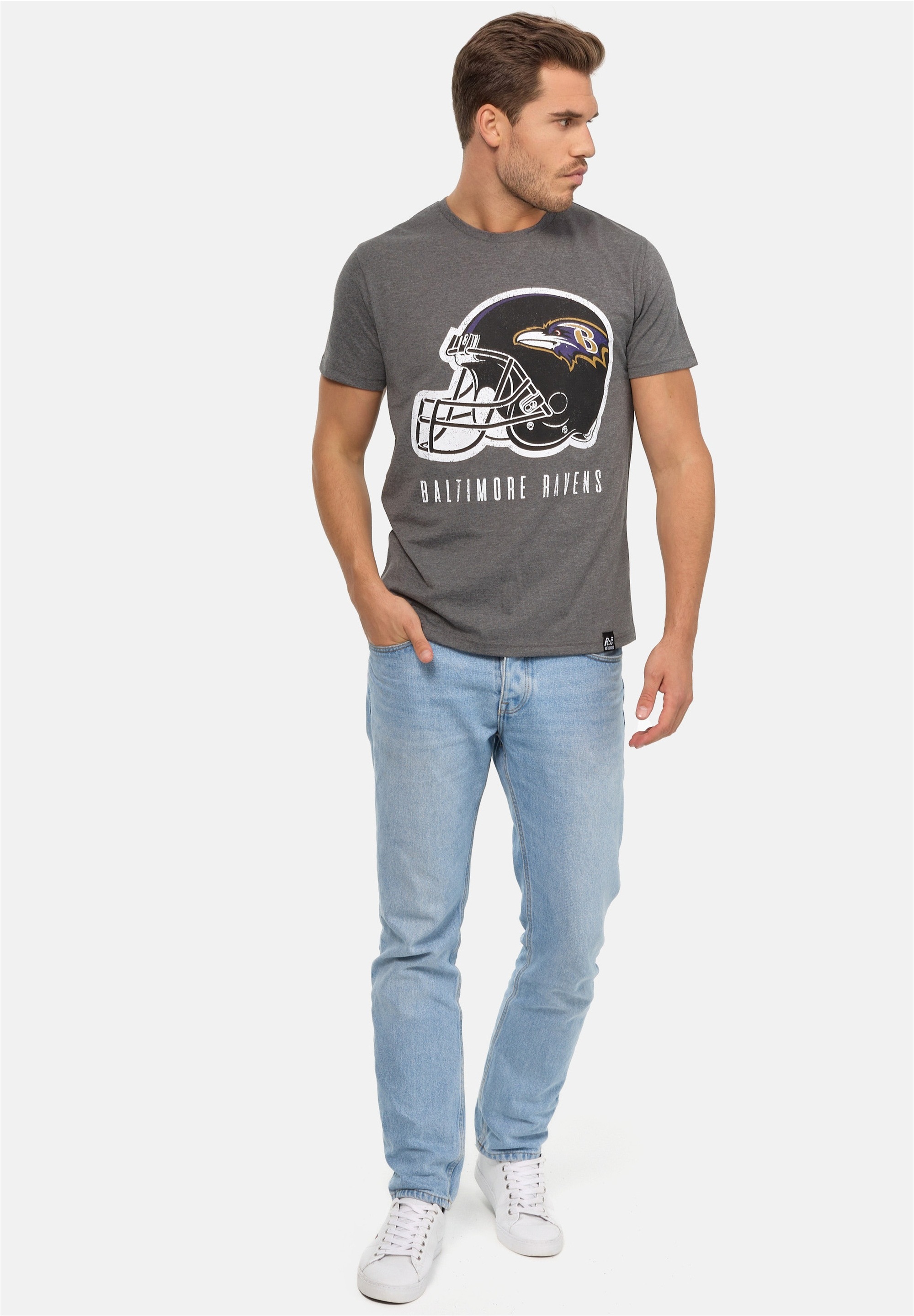 Recovered T-Shirt »NFL Ravens Helmet Dark Core«, (1 tlg.), für alle Fans der Baltimore Ravens