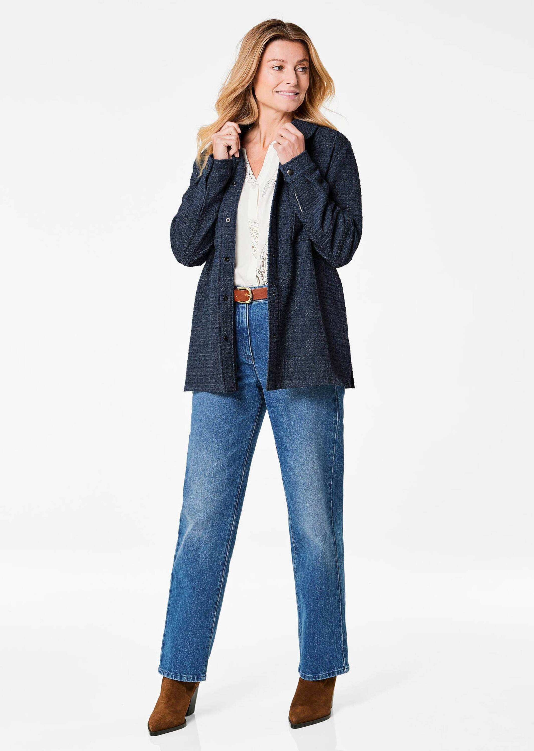 GOLDNER Hemdbluse "Hemdjacke" Seitennahtschlitze günstig online kaufen