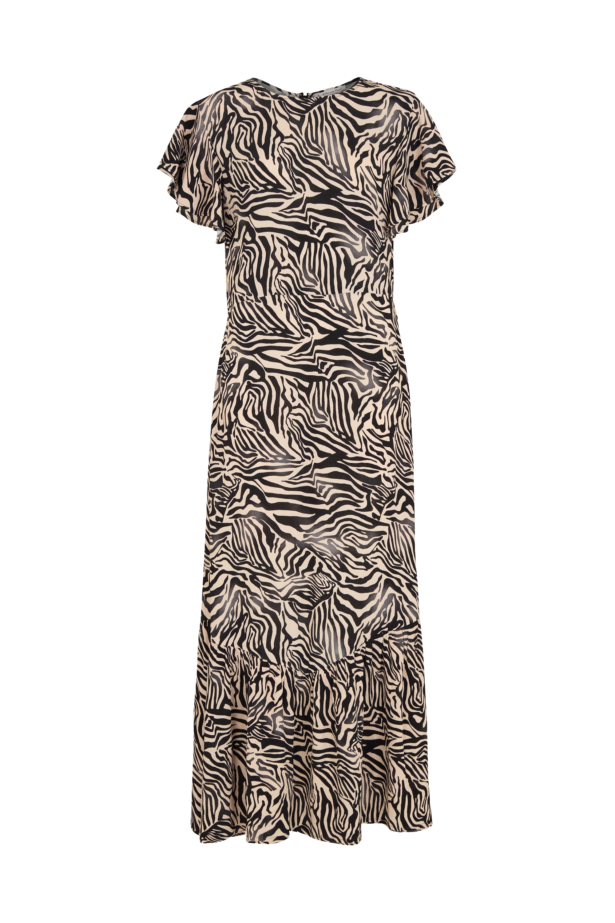 Lily and Lionel Midikleid "Zelda Tiered Zebra Print Maxi Dress Damen" günstig online kaufen