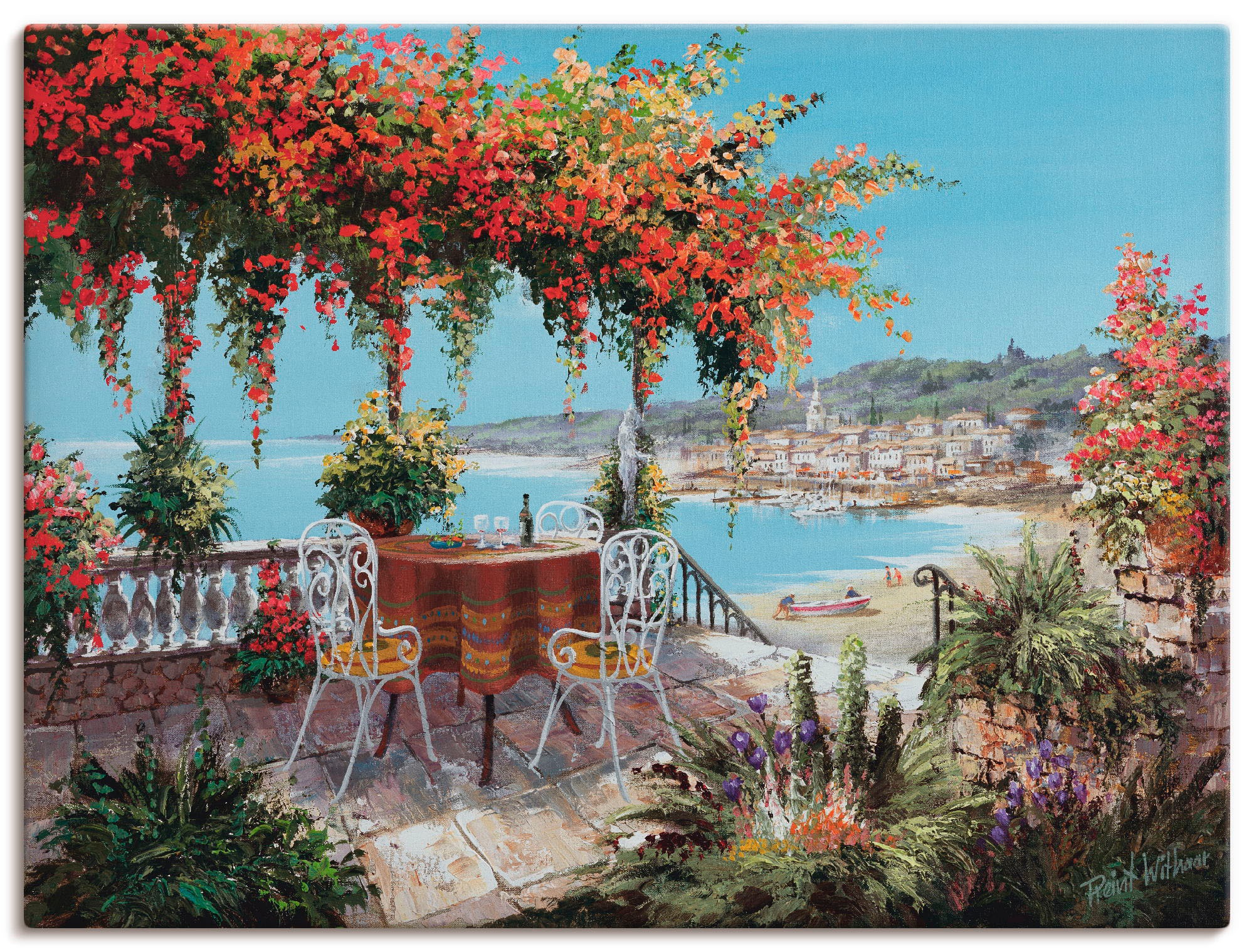 Artland "Macht mein Tag perfekt" Gewässer 1 Stk. tlg. als Leinwandbild, Pos günstig online kaufen