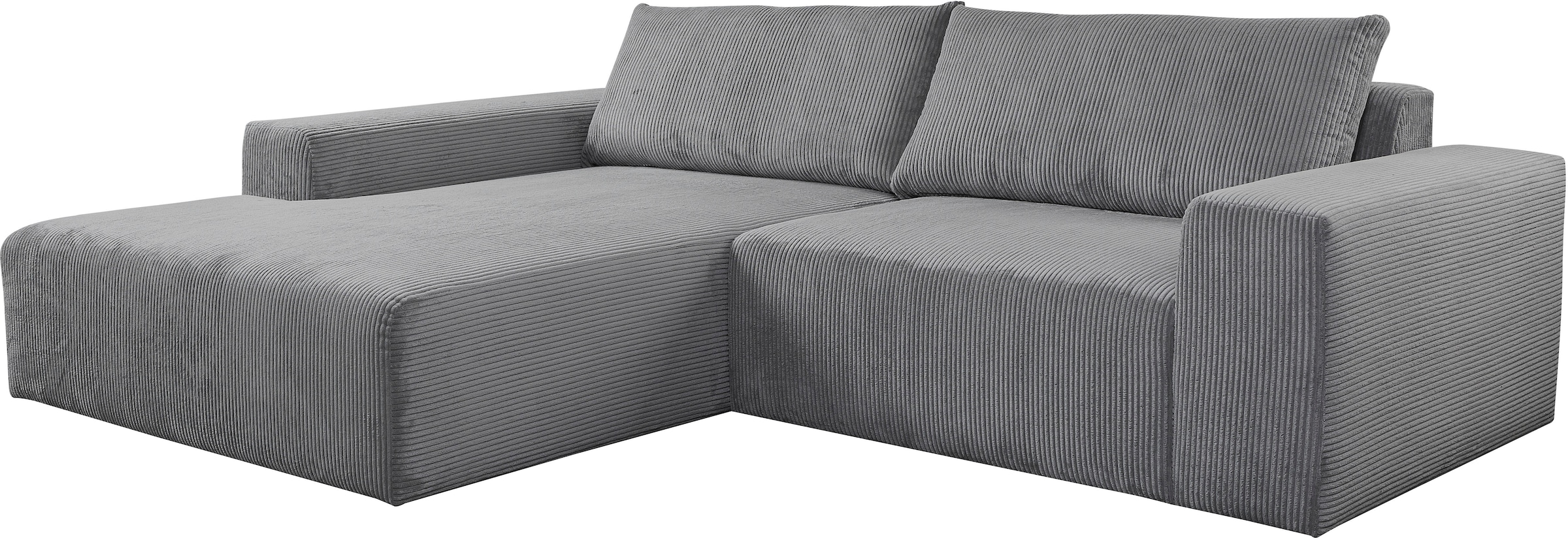 WERK2 Ecksofa »Rio kubisches, aktuelles Design, breite Armlehnen, bequem, viel Platz« Cord, L-Form