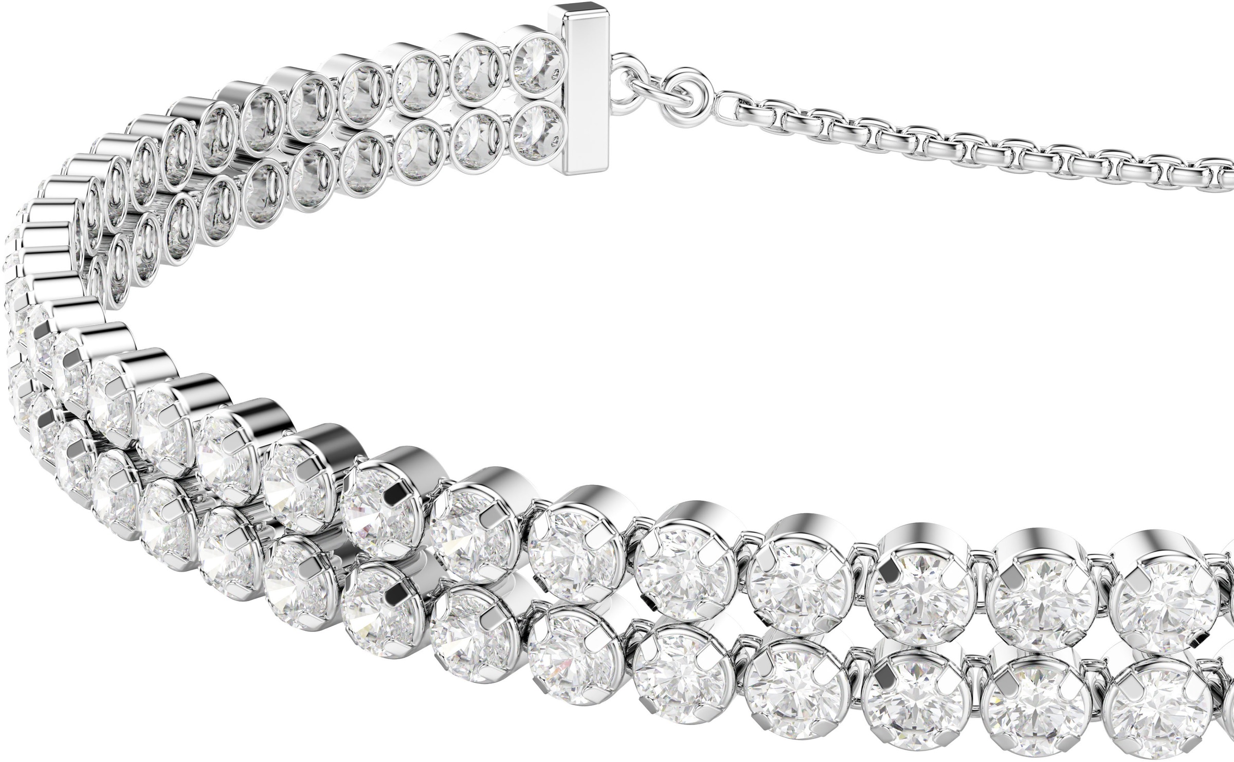 Swarovski Armband »Schmuck Geschenk Matrix Tennis Armkette, 5677823, 5678252«, mit Swarovski® Kristall