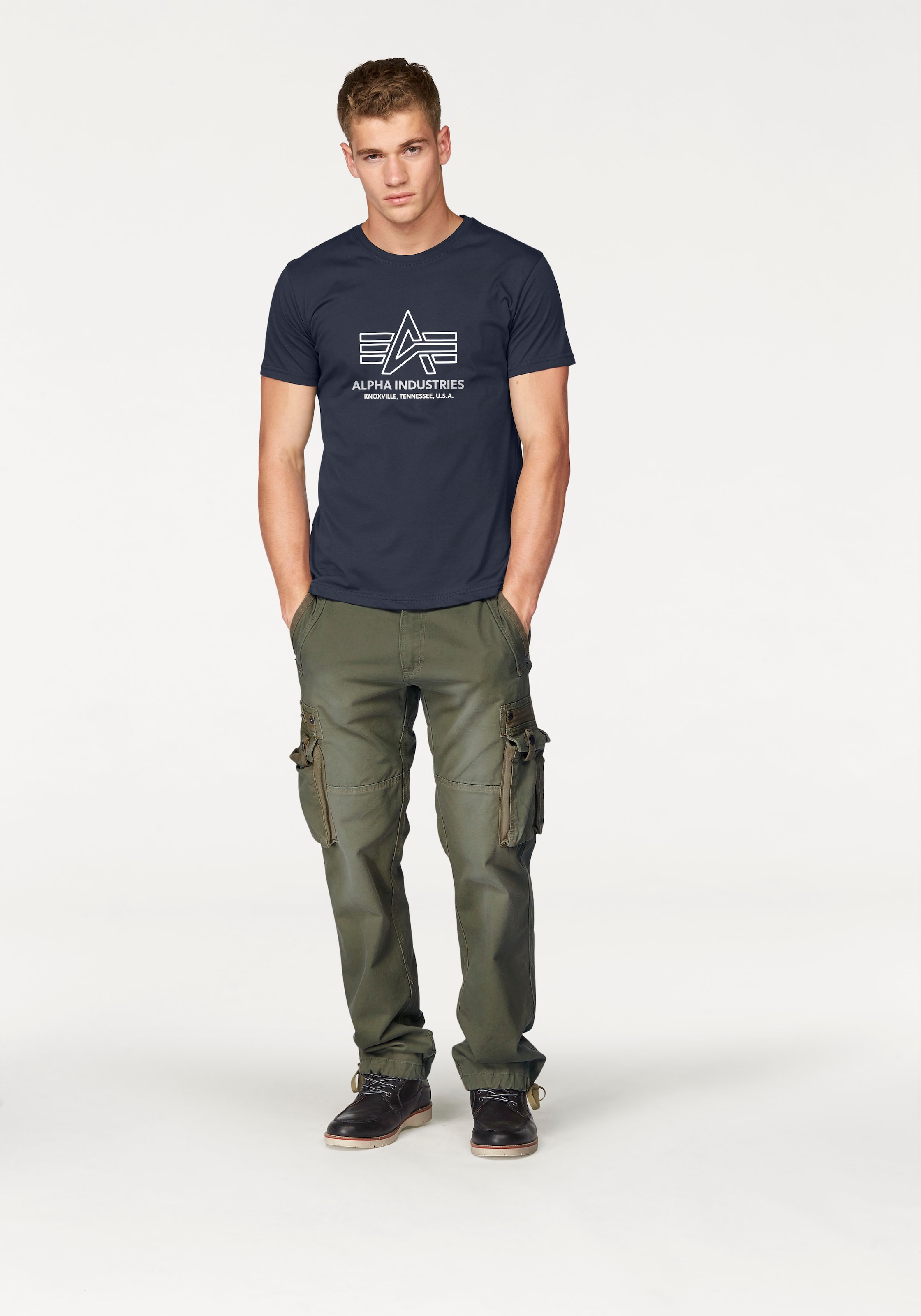 Alpha Industries Rundhalsshirt »Logo Print T«