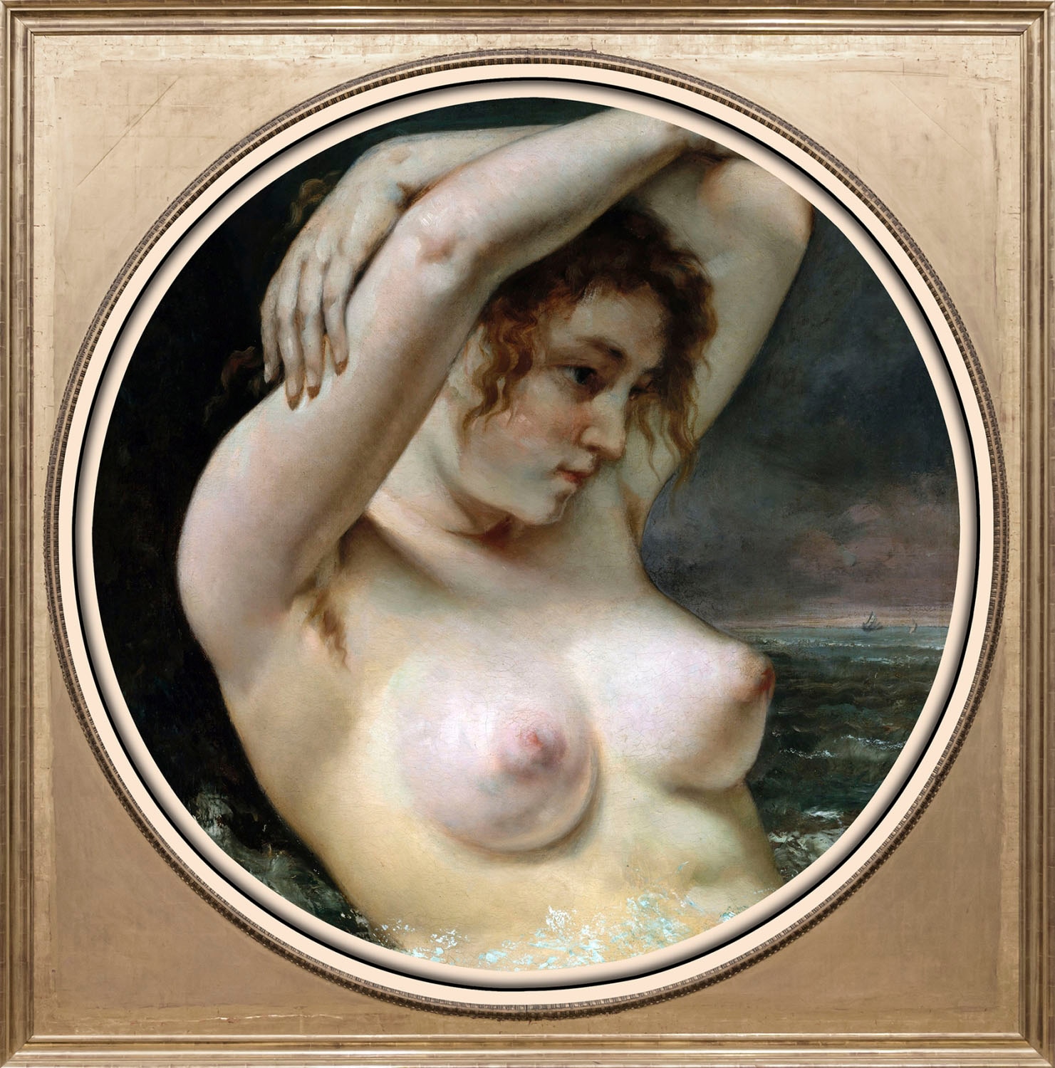 queence Acrylglasbild »Nackte Frau«