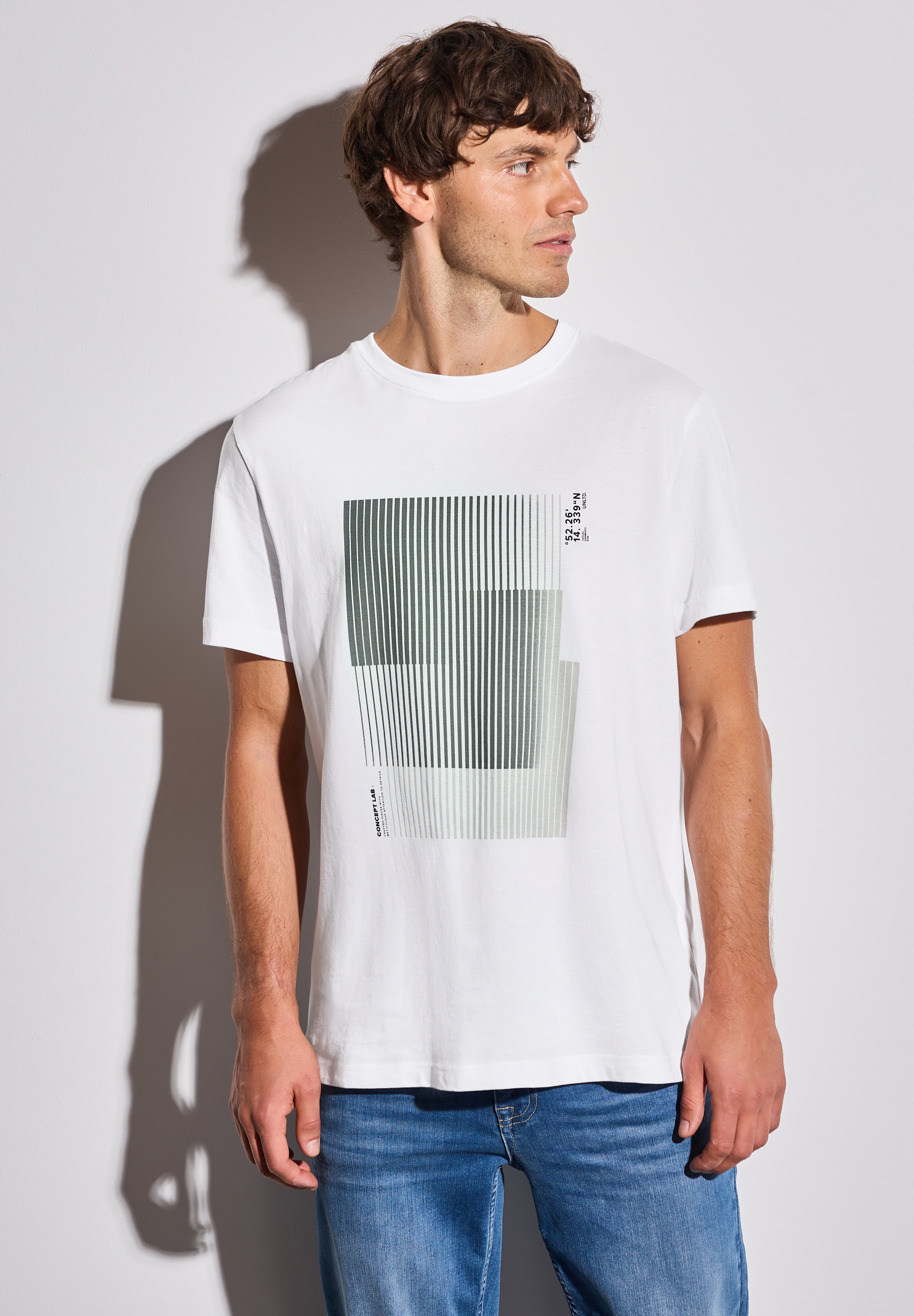 STREET ONE MEN T-Shirt, aus reiner Baumwolle