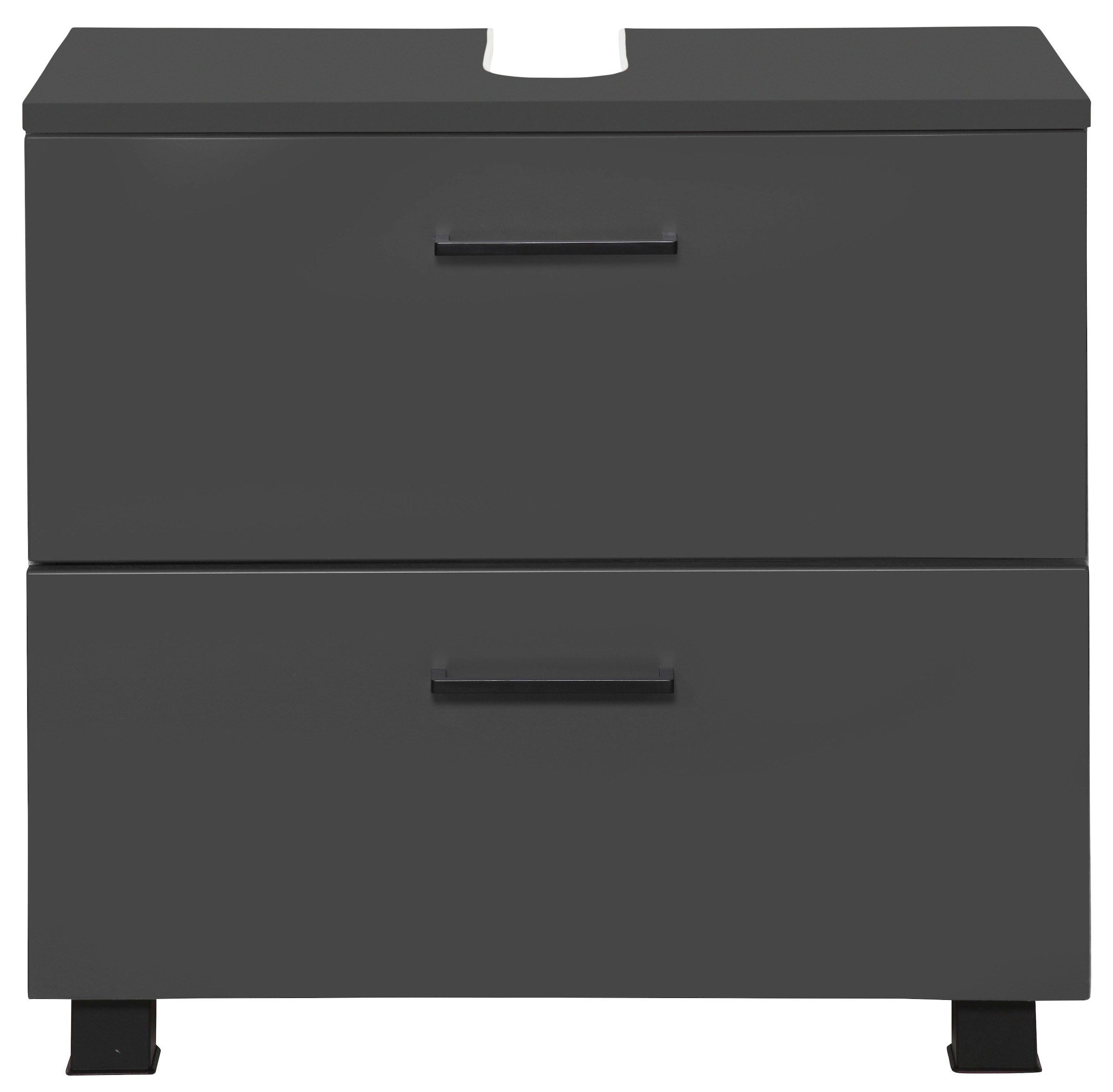 welltime Badmöbel-Set »Trento, Badezimmer-Set, Waschbeckenunterschrank, Hängeschrank«, (4 St.), Unterschrank, Waschbeckenunterschrank, Spiegelschrank, Aufbauleuchte