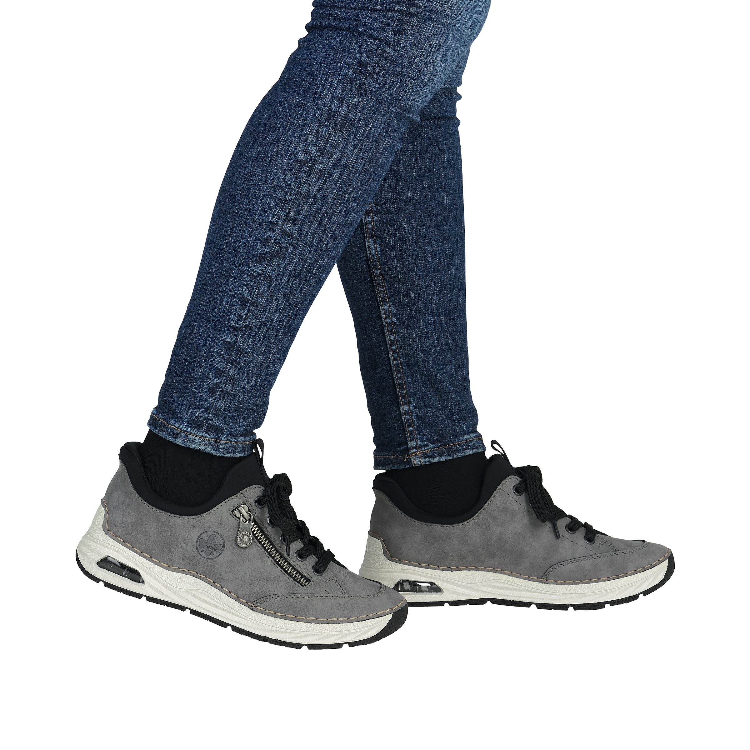 Rieker Slip-On Sneaker »Ready2GO«, Schlupfschuh, Halbschuh, Freizeitsneaker mit aufgesetzter Schnürung