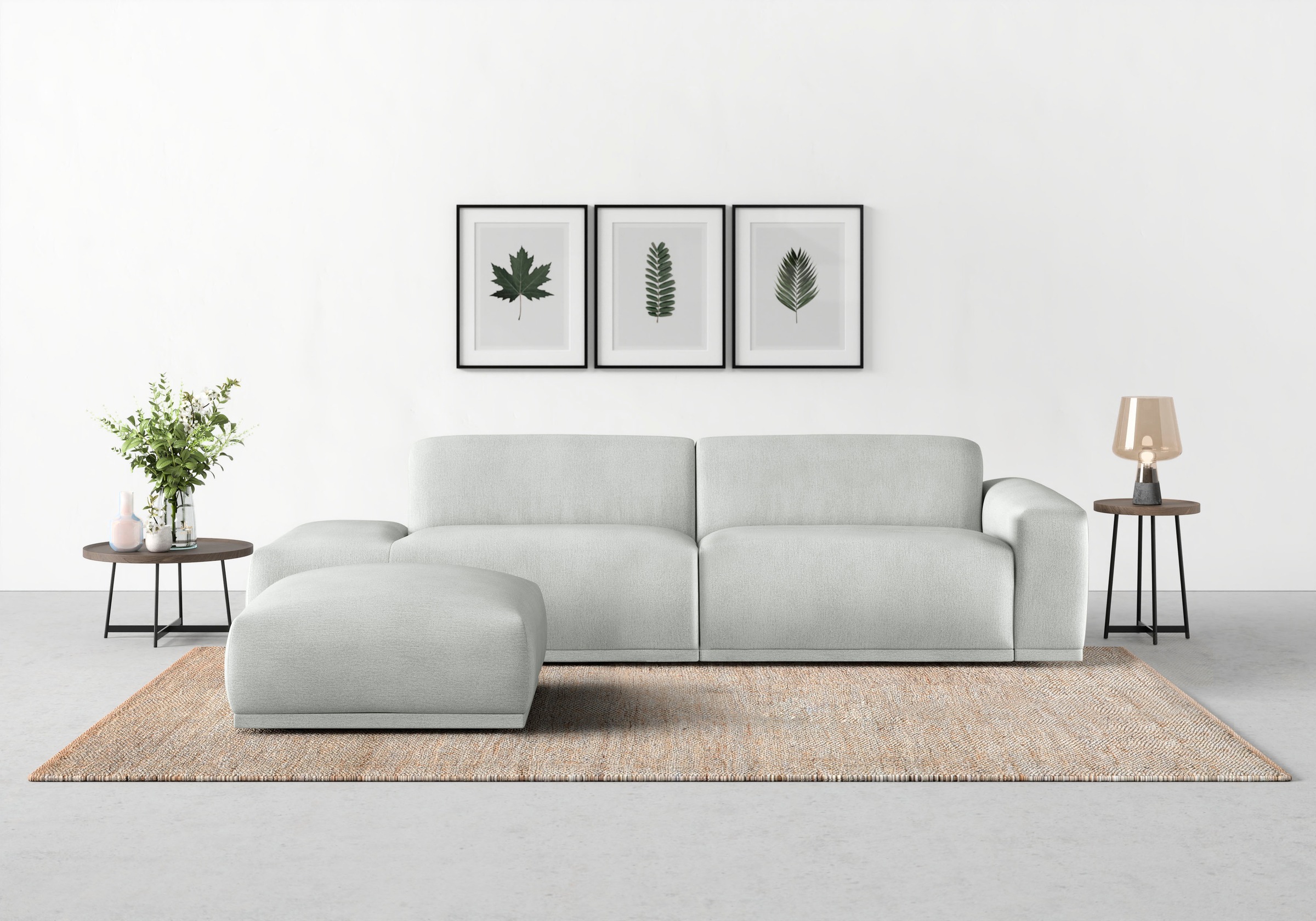 TRENDMANUFAKTUR Big-Sofa »Braga, mit hochwertigem Kaltschaum, Megasofa, in Cord erhältlich«, modernes Big-Sofa, Couch mit hohem Sitzkomfort, 277/72/107 cm (B/H/T)