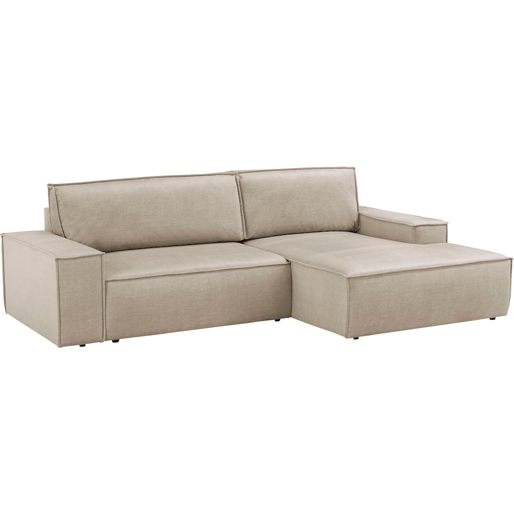 Ecksofa SHERWOOD Schlafsofa, mit Bettkasten, Cord-Bezug