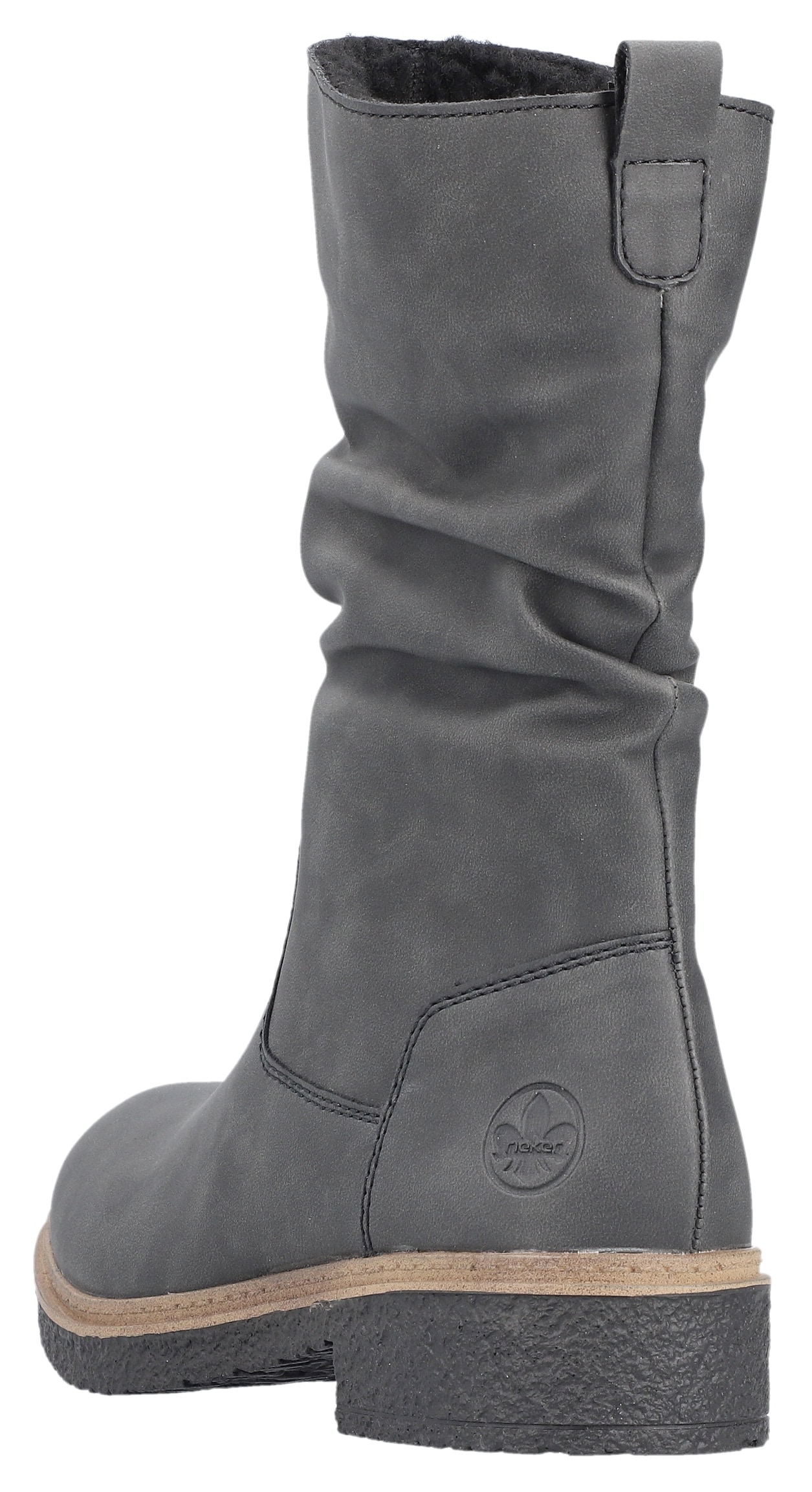 Rieker Winterstiefel, Klassik-Stiefel, Blockabsatz, slouchy Schaft, mit Warmfutter