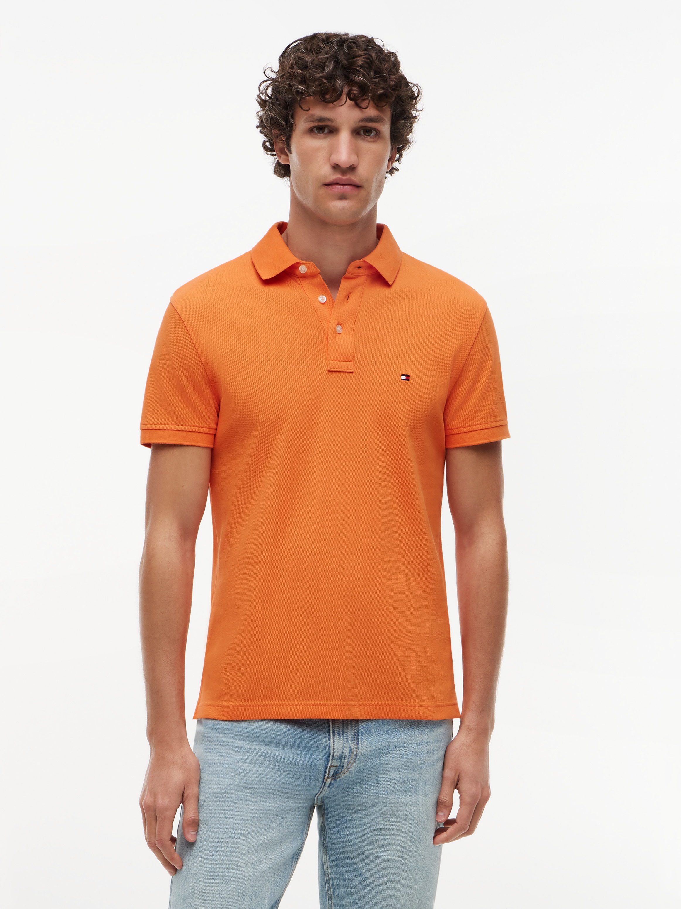 Tommy Hilfiger Poloshirt »1985 SLIM POLO« Markenstickerei, aus Baumwoll-Piqué