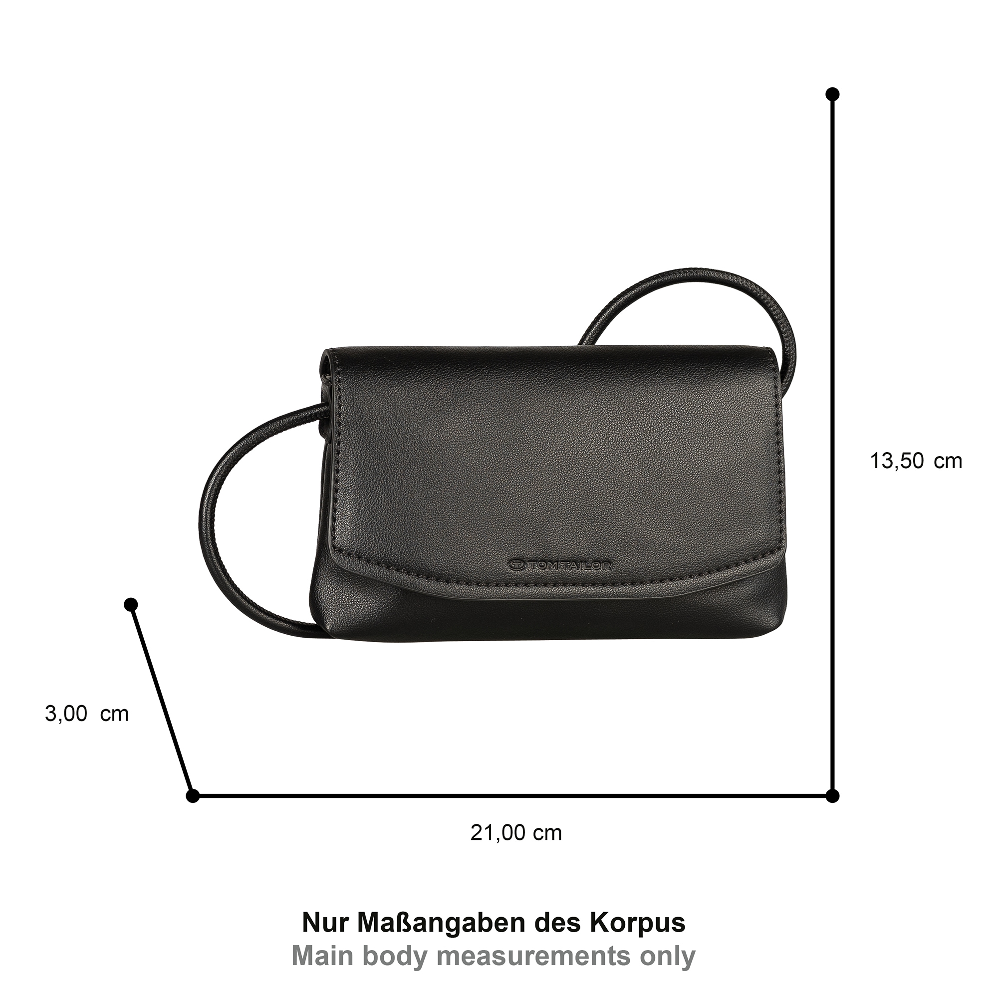 TOM TAILOR Umhängetasche »Rissa«, Aus weichem Lederimitat – auch als Clutch tragbar