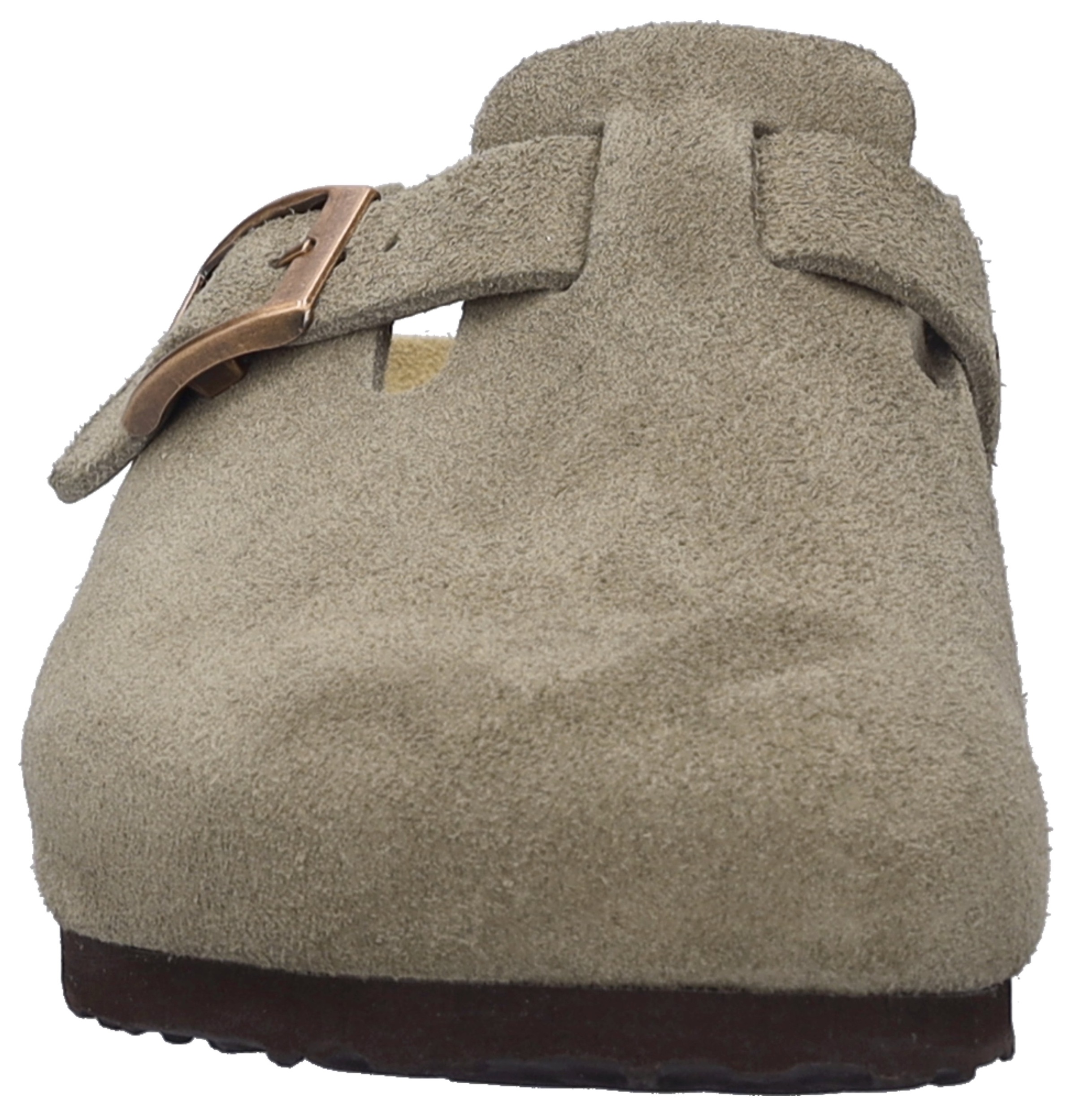 Clog JOSEF SEIBEL "Hermine 04", Damen, Gr. 41, grau (taupe), Leder, Schuhe Clog, Hausschuh, Schlupfschuh mit Schnallenverschluss 6