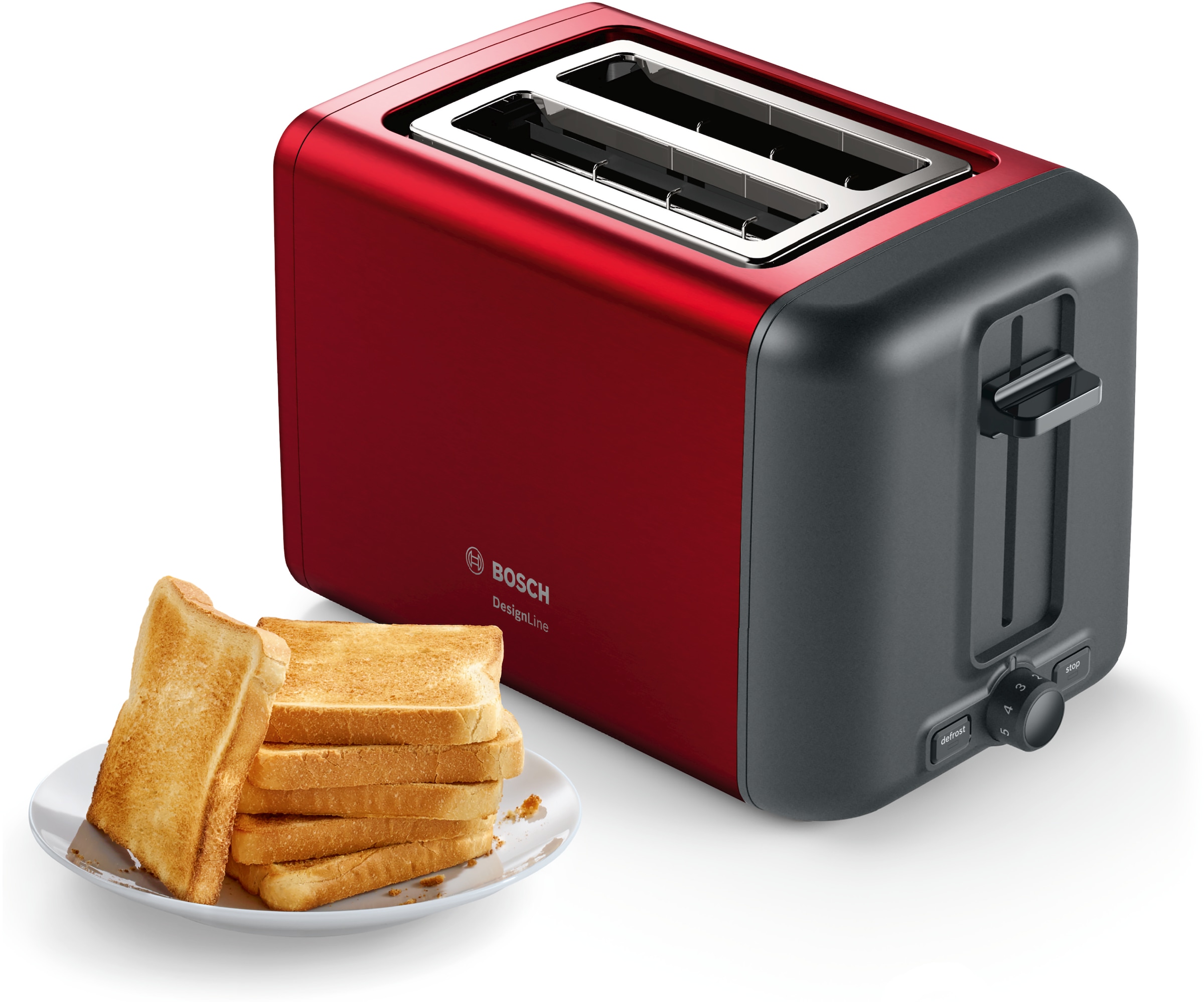 BOSCH Toaster »TAT3P424DE DesignLine« 2 kurze Schlitze 820 W