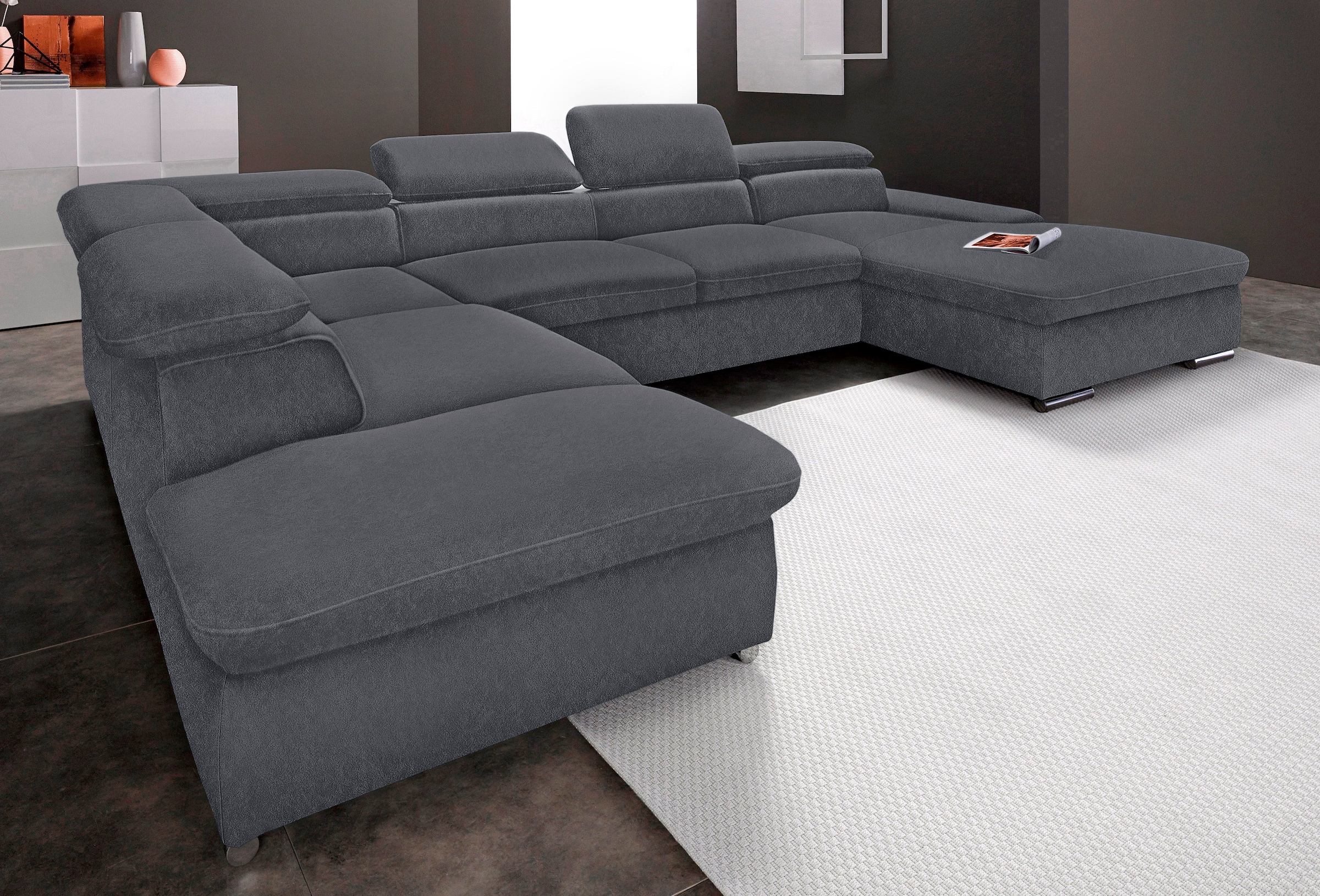 sit&more Wohnlandschaft "Alcudia U-Form" wahlweise mit Schlaffunktion