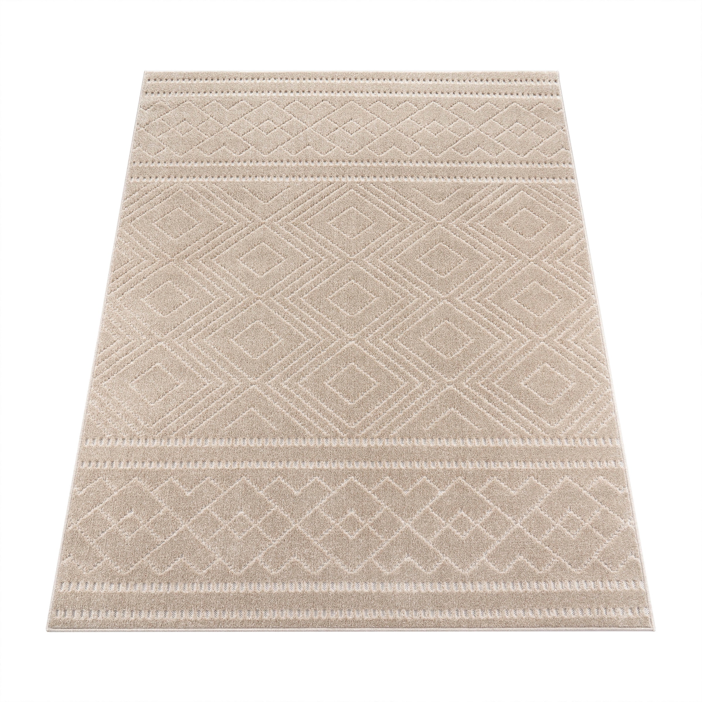 Paco Home Teppich »Stilo 866«, rechteckig, Hoch-Tief Effekt, Rauten, auch  als Läufer, In- und Outdoor geeignet bestellen | BAUR | Kurzflor-Teppiche