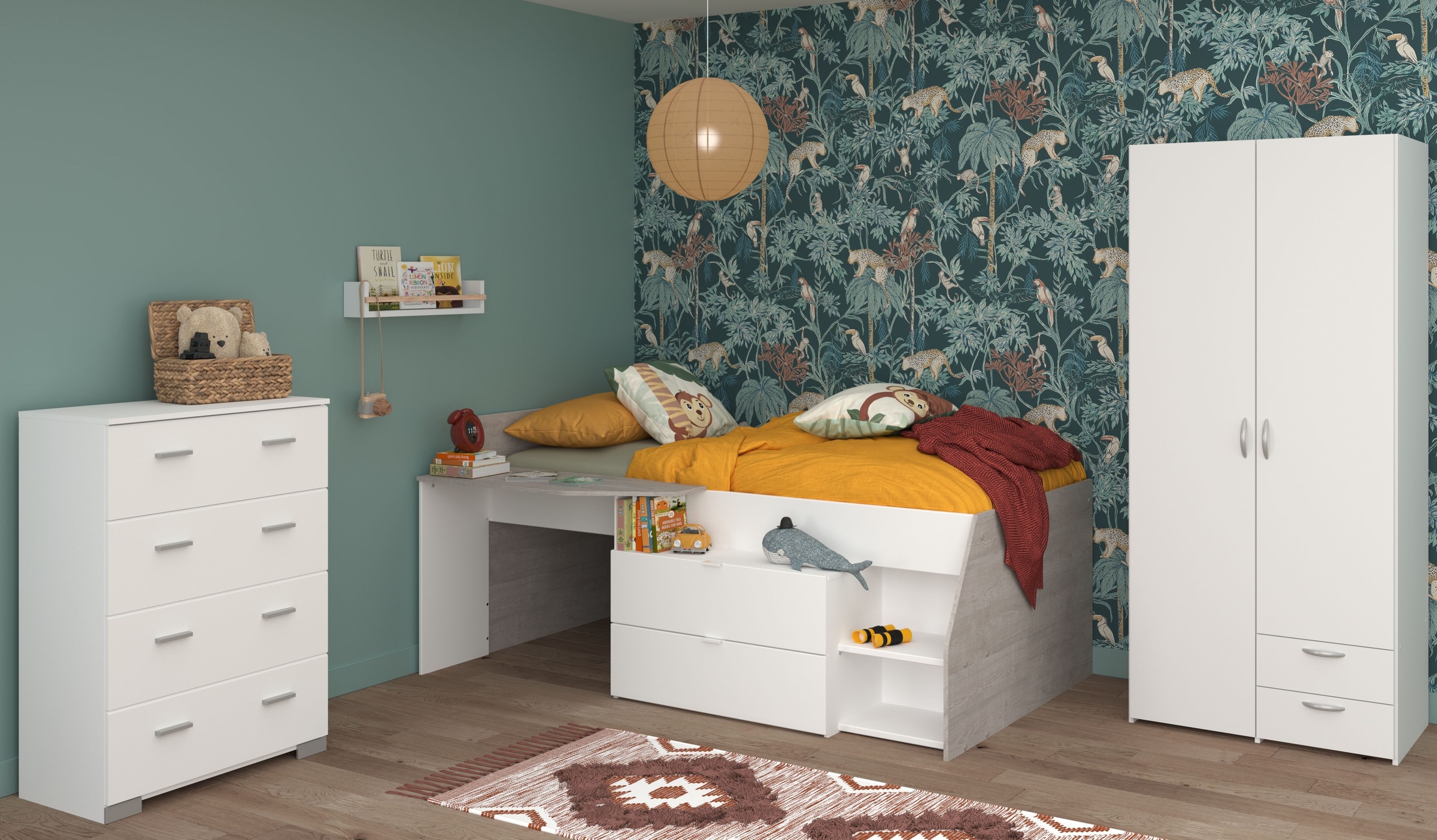Parisot Jugendzimmer-Set "Parisot, Milky 12" 3 Stk. tlg. tolles halbhohes H günstig online kaufen