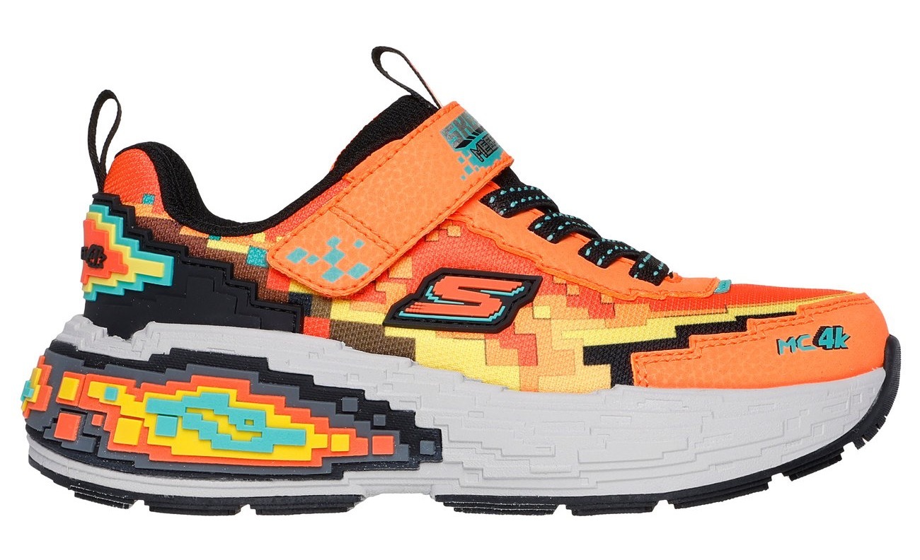 Skechers Sneaker »MEGA-CRAFT 4K«, Klettschuh im coolen Pixel-Look, Größenschablone zum Download