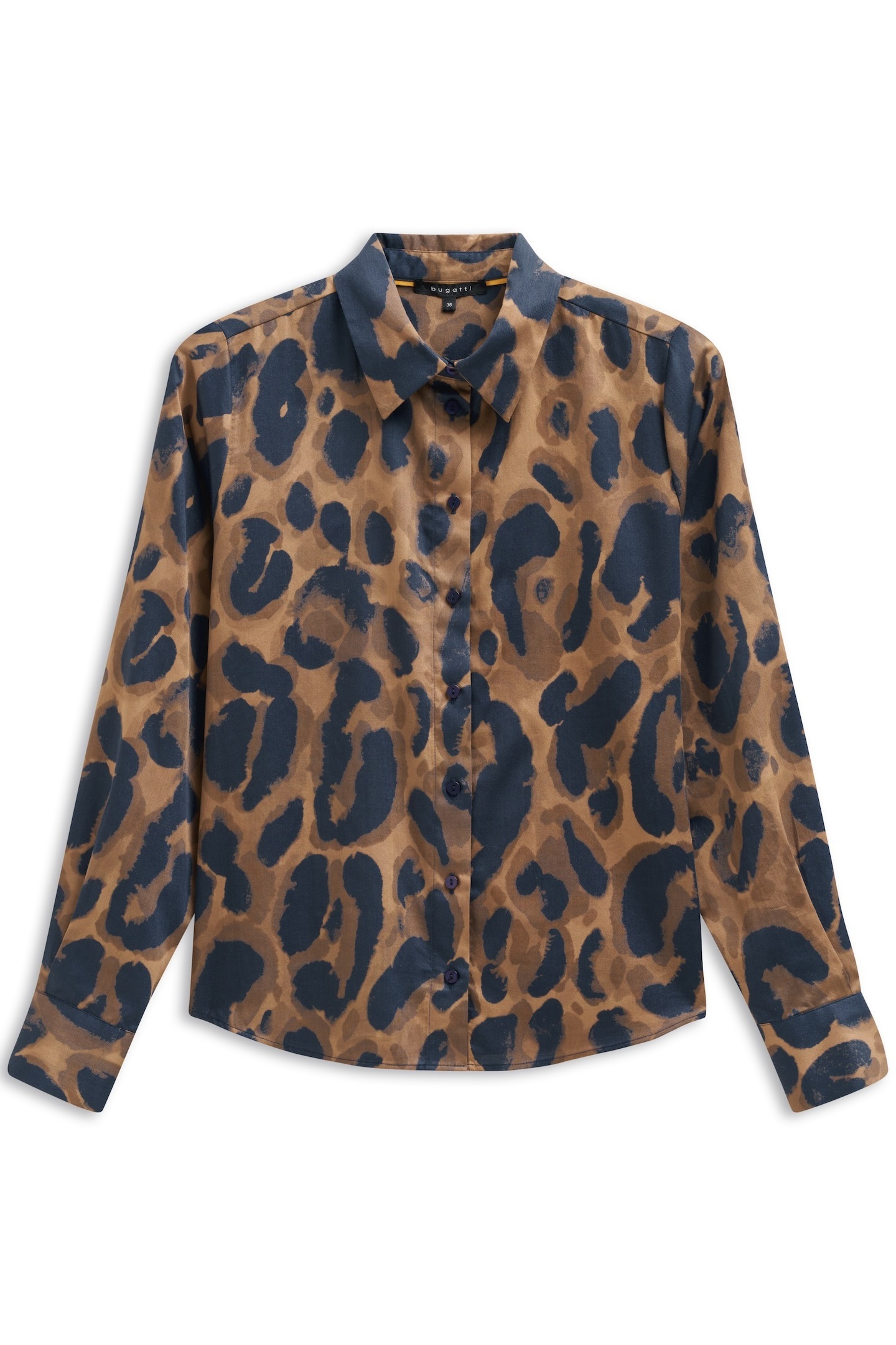 Thumbnail - bugatti Langarmbluse "Leopardenmuster" mit Hemdkragen und Knopfleiste