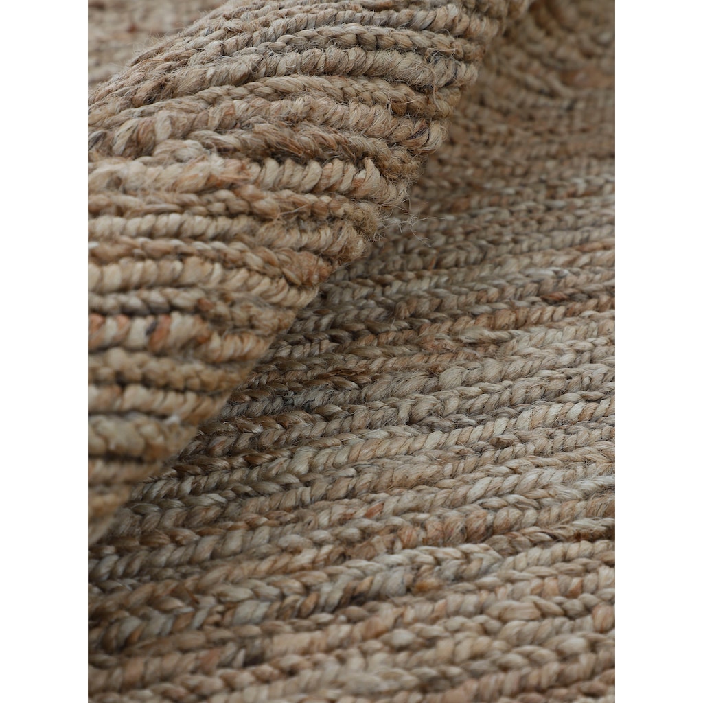 Wohnen Teppiche carpetfine Teppich »Nala«, rechteckig, 9 mm Höhe, Wendeteppich aus Jute, Wohnzimmer beige