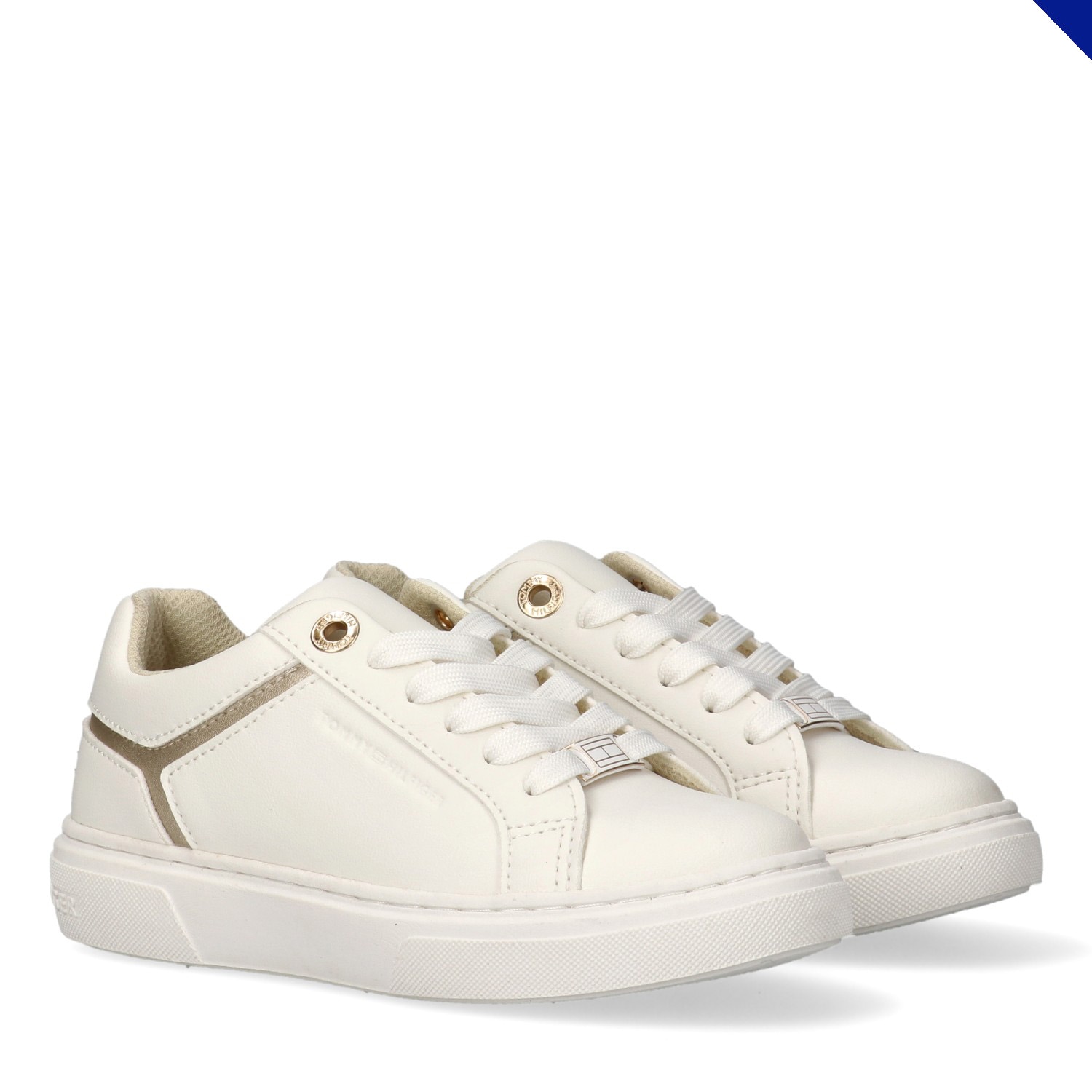 Tommy Hilfiger Sneaker  Freizeitschuh, Schnürschuh mit Besatz in Metallicoptik