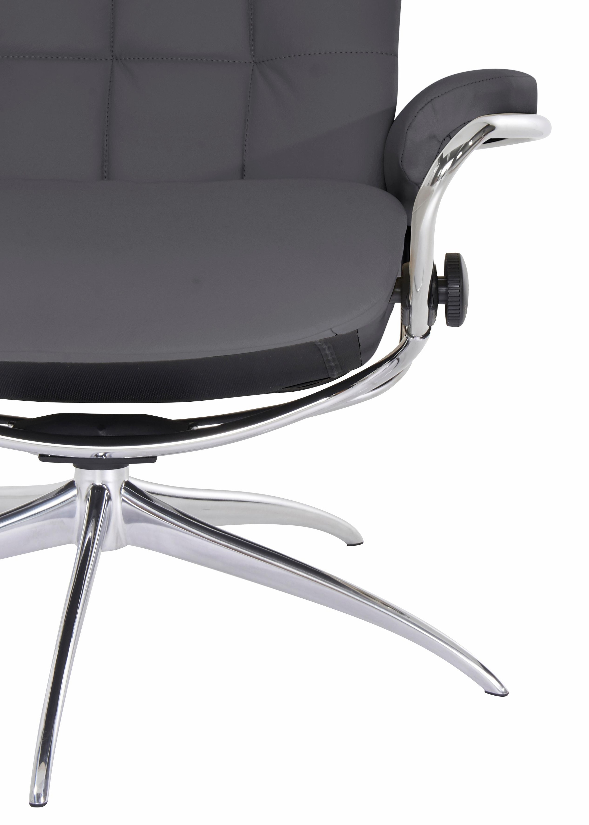 Stressless® Relaxsessel »London«, (Set, Relaxsessel mit Hocker), mit Hocker, High Back, mit Star Base, Gestell Chrom