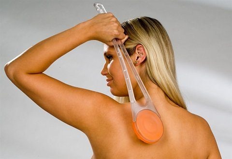 Hydas Rückencremer »gleichmäßige Dosierung – sanfte Massage, erreicht alle Körperregionen«, Eincreme-Hilfe für Cremes, Lotionen mit abnehmbaren Griff