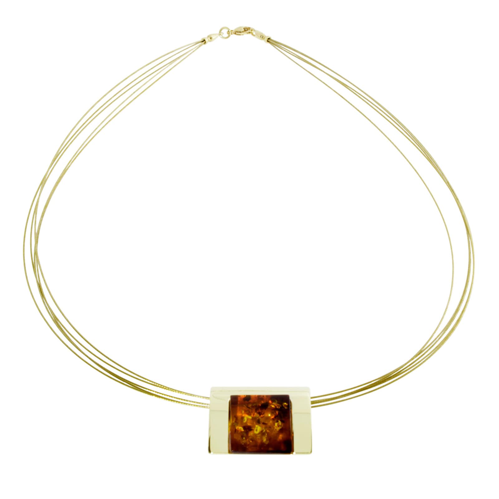 OSTSEE-SCHMUCK Kette mit Anhänger »Ostsee-Schmuck Halsreif mit Anhänger Gleiter-Urte«, (2 tlg.)
