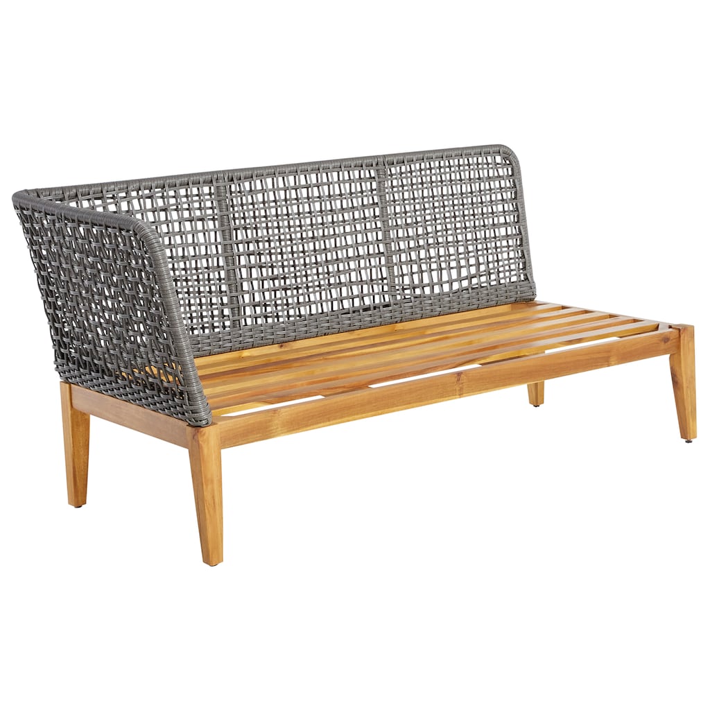 Timbers Gartenlounge-Set »Sunnyvale«, (Set, 3 tlg., 2x Sofa, 1x Tisch/Hocker 70x70x28 cm), inkl. Auflagen, Gestell aus hochwertigem Massivholz