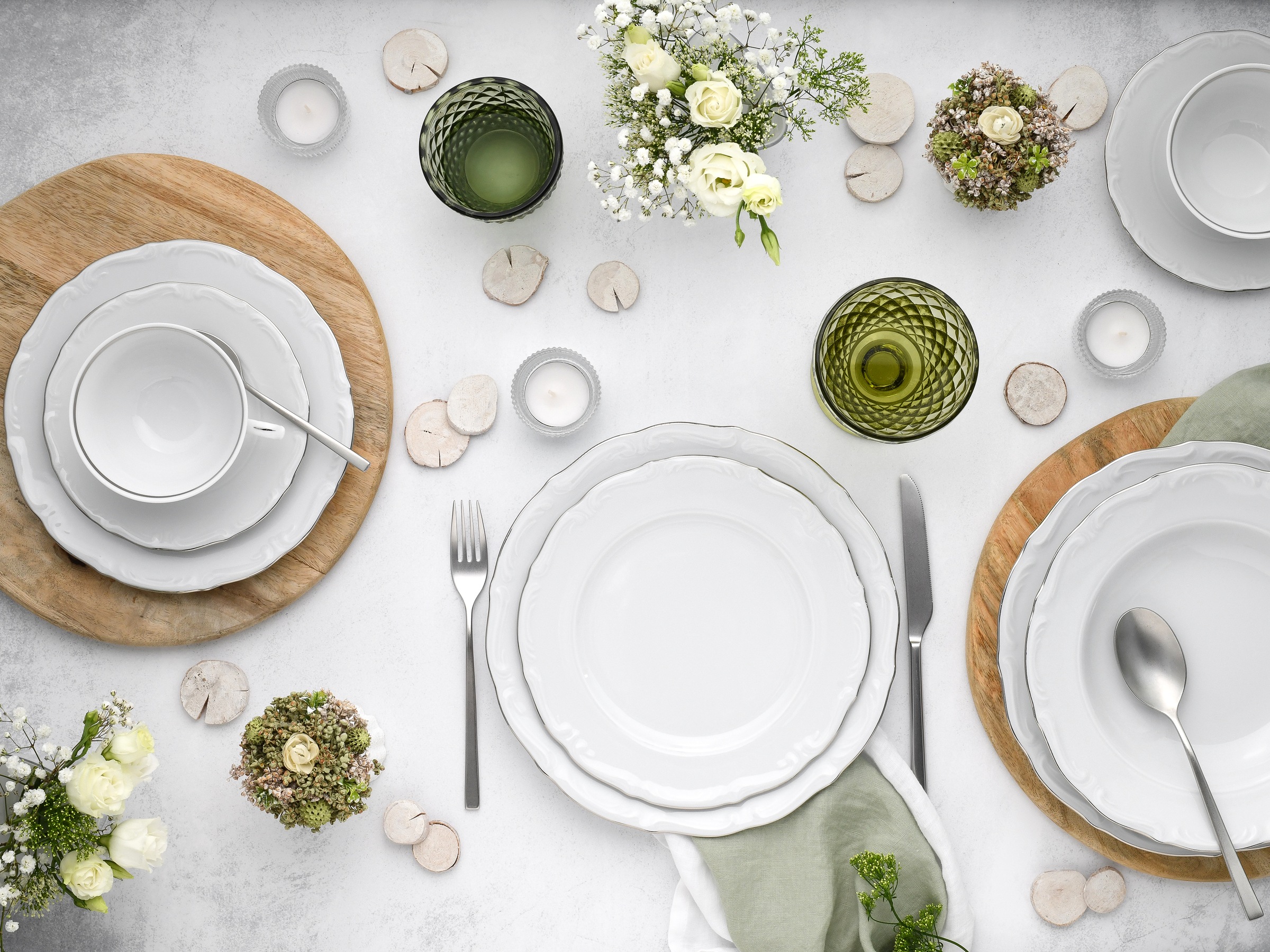 CreaTable Kombiservice »Maria Theresia, Kombi-Service 30-tlg«, (Set, 30 tlg.), Traditionelle Porzellanform