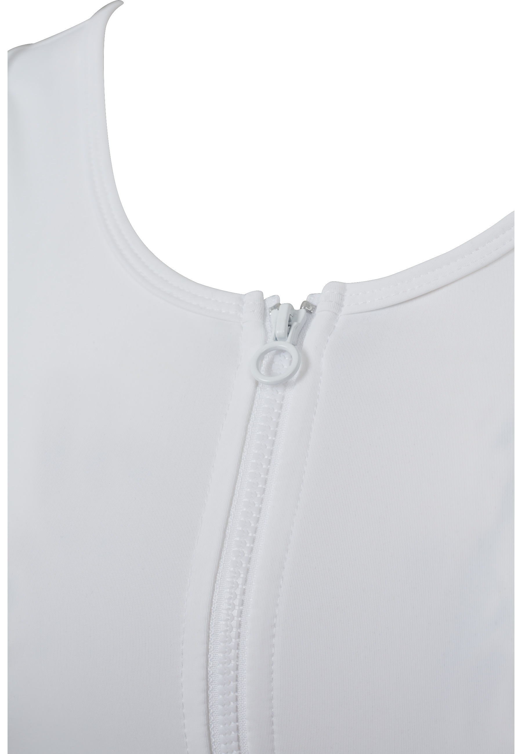 URBAN CLASSICS Tanktop »Urban Classics Damen Ladies Side Stripe Cropped Zip Top« 1 Stk.