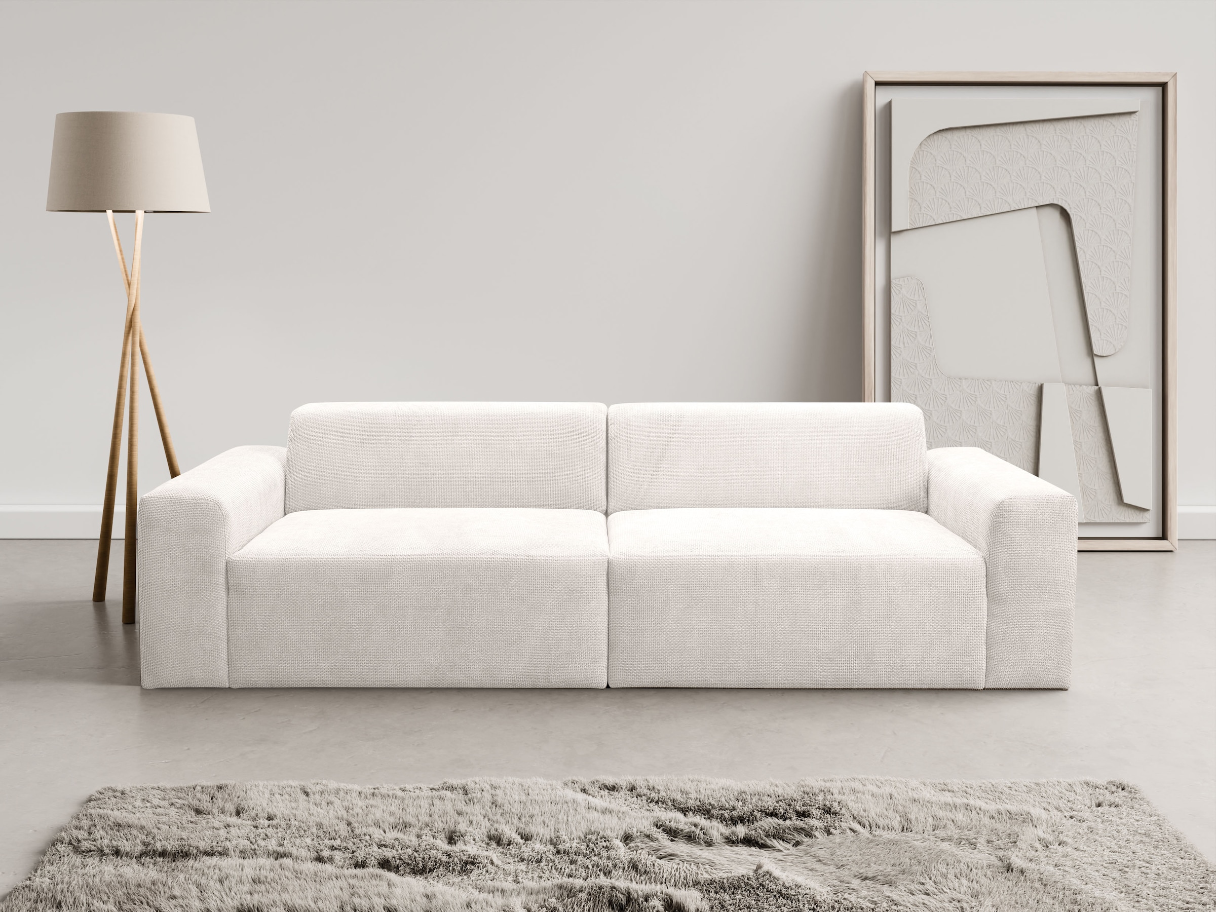 WERK2 Sofa "Zeus 3-Sitzer", Curvy Trend 3-Sitzer mit urbaner Optik