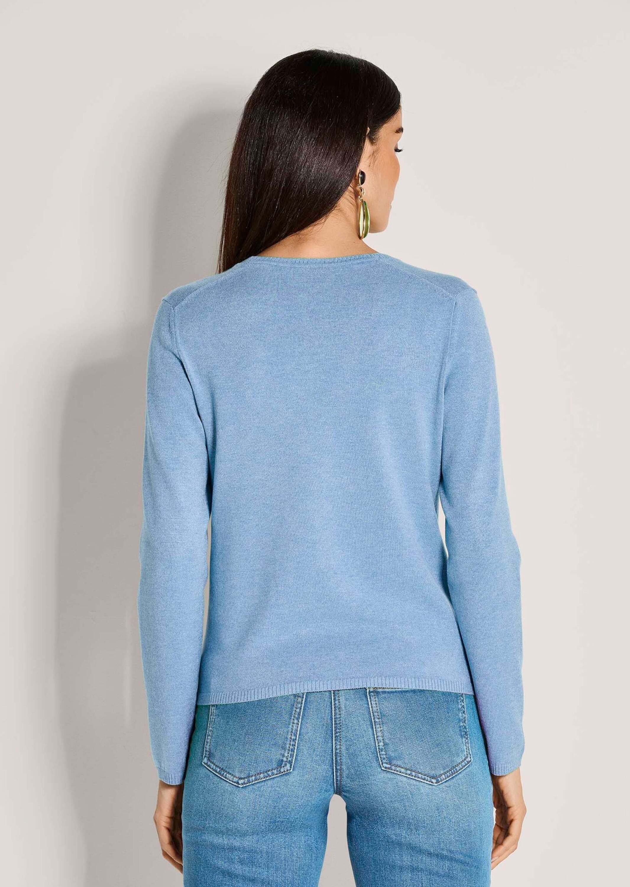 MADELEINE Strickjacke »Strickjacke Langarm Jacke im Feinstrick mit V-Ausschnitt«