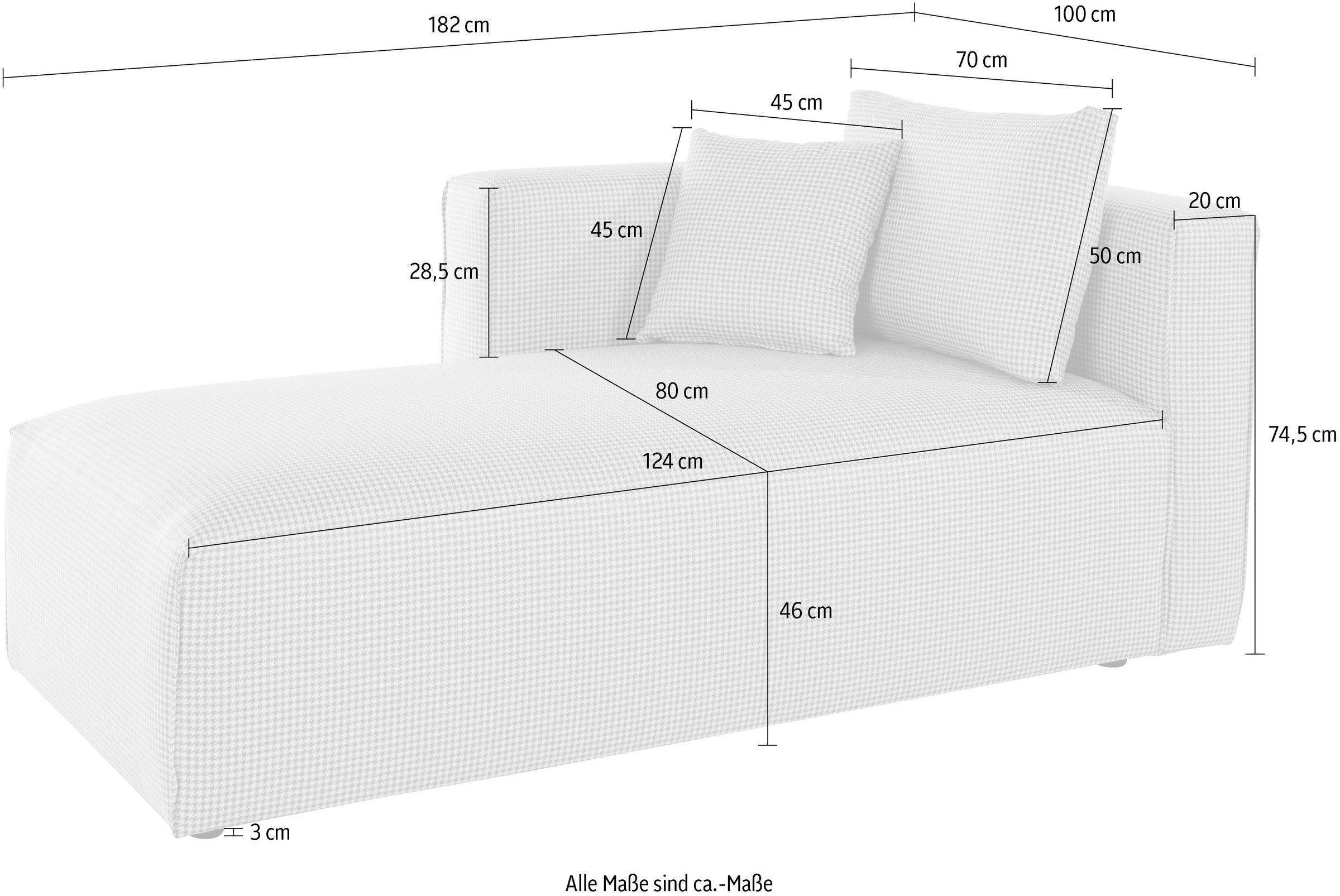 Guido Maria Kretschmer Home&Living Ottomane »Comfine«, Modul-Ottomane zur indiviuellen Zusammenstellung, in 3 Bezugsvarianten
