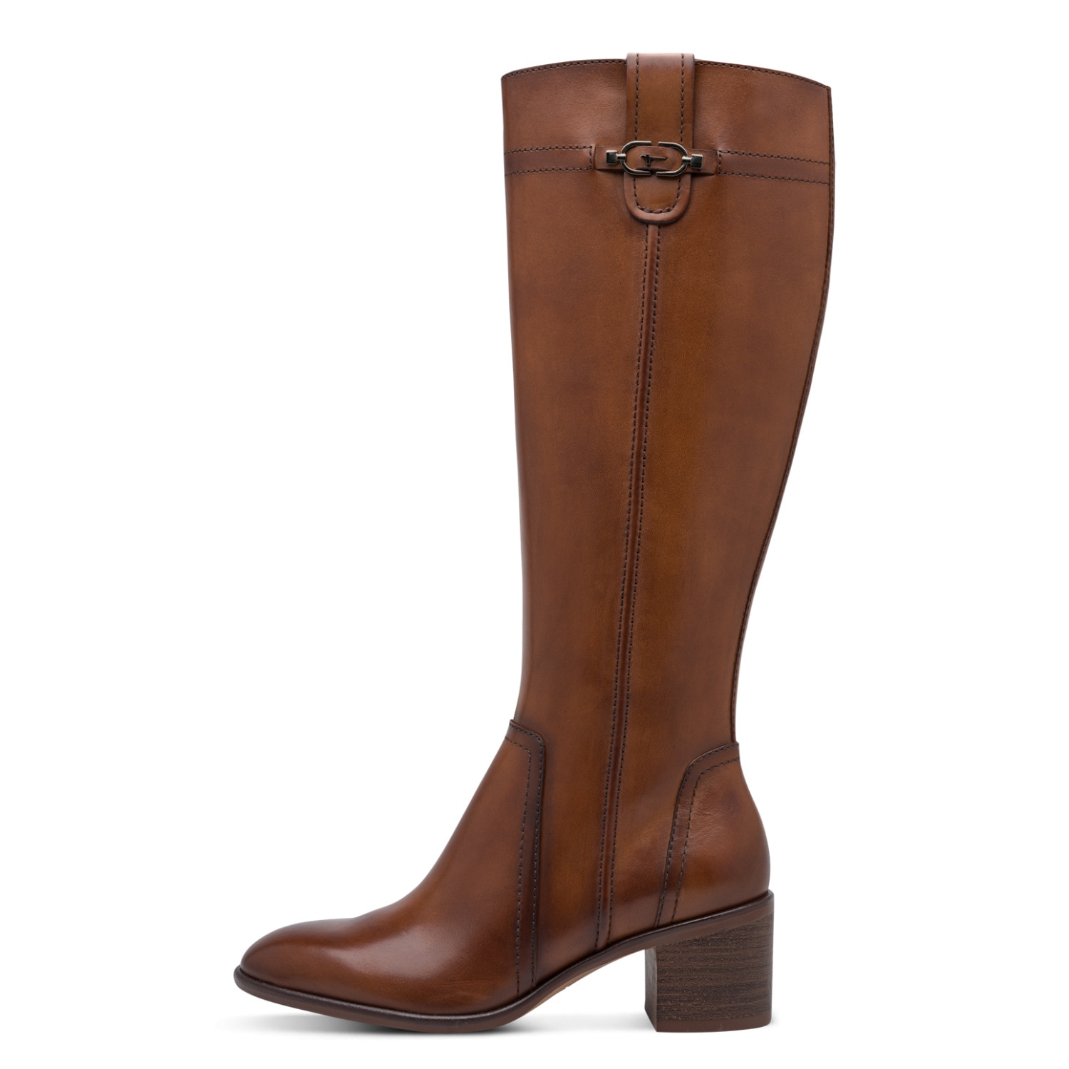Tamaris Stiefel  Blockabsatz, Langschaftstiefel mit Zierschnalle