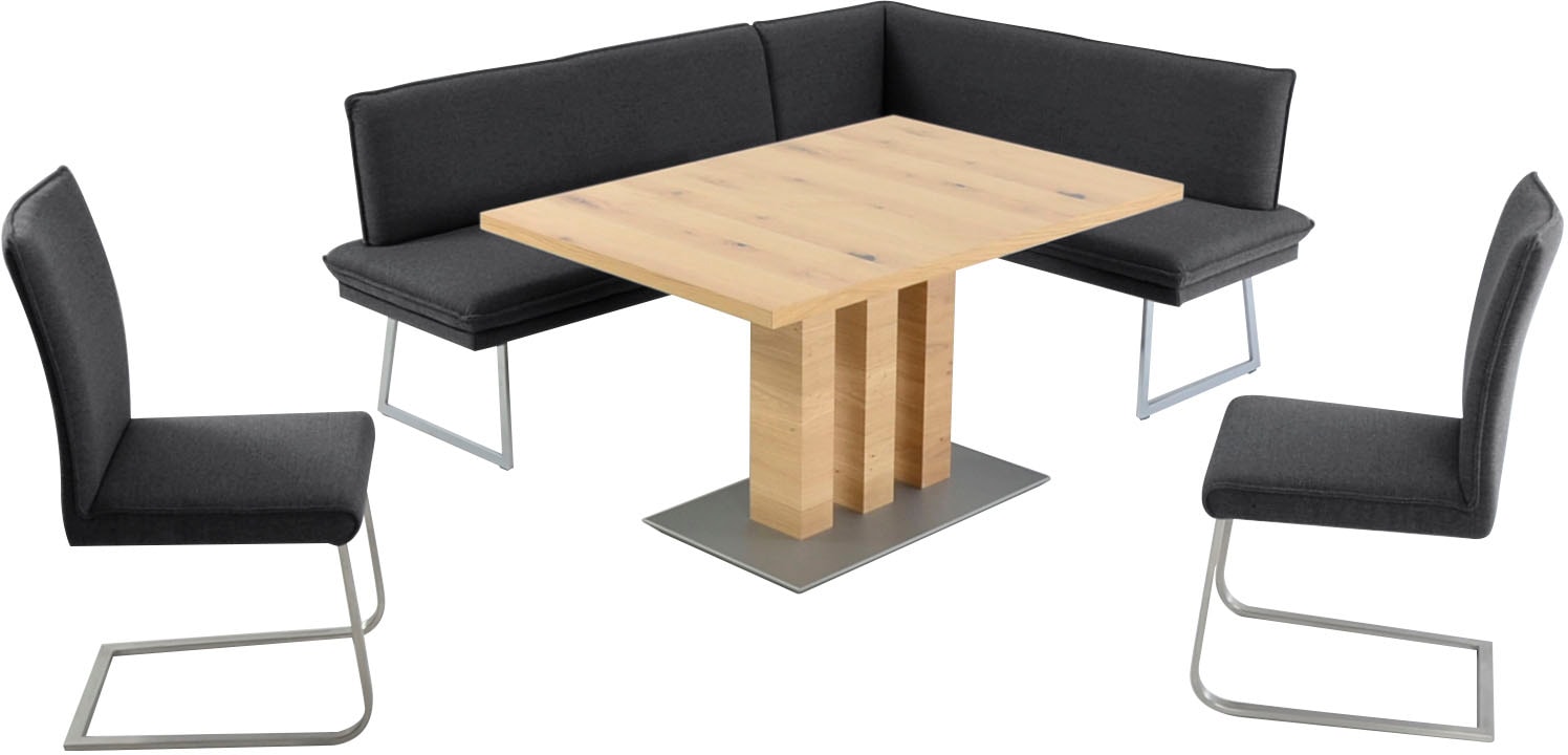 K+W Komfort & Wohnen Essgruppe "Santos III" 4 Stk. tlg. gepolsterte Eckbank günstig online kaufen