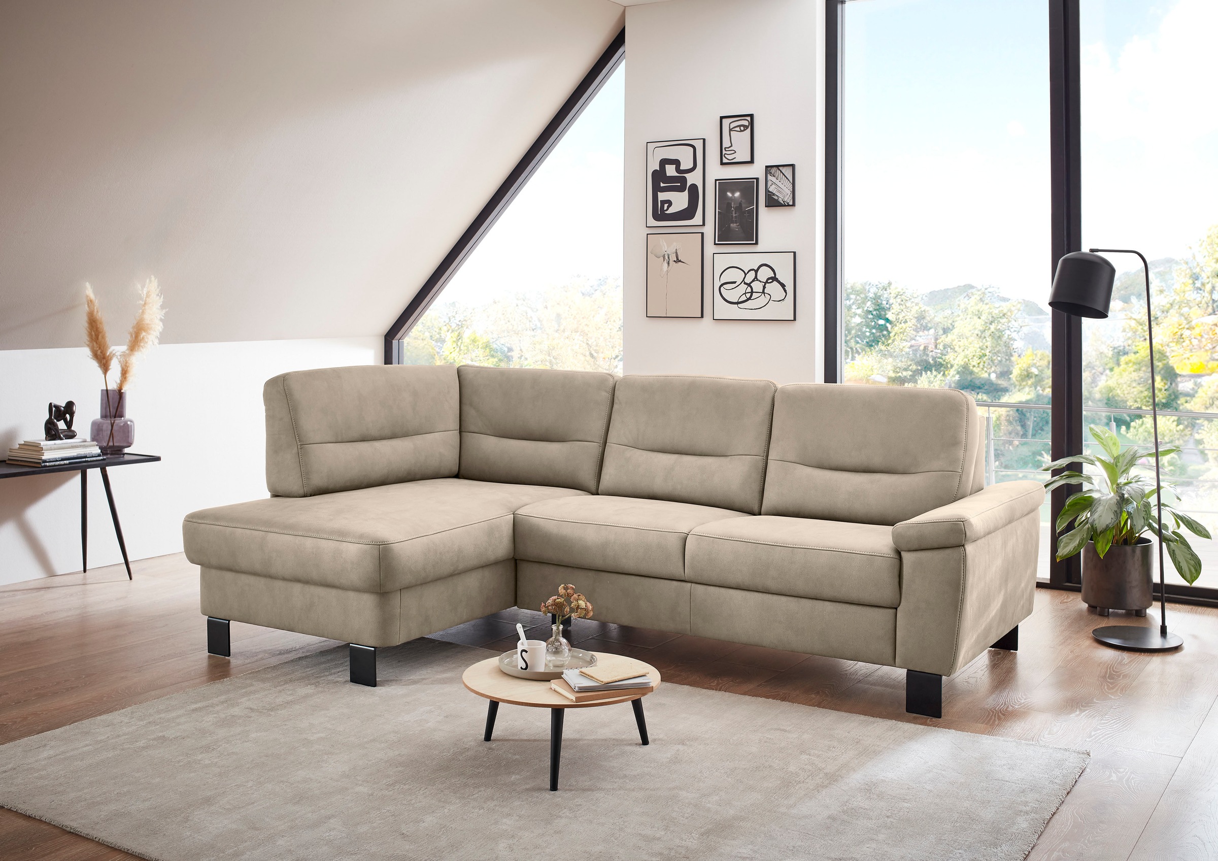 Die PlanBar Ecksofa "PP-PF23172 L-Form, Breite 244 cm" Eckgarnitur mit beso günstig online kaufen