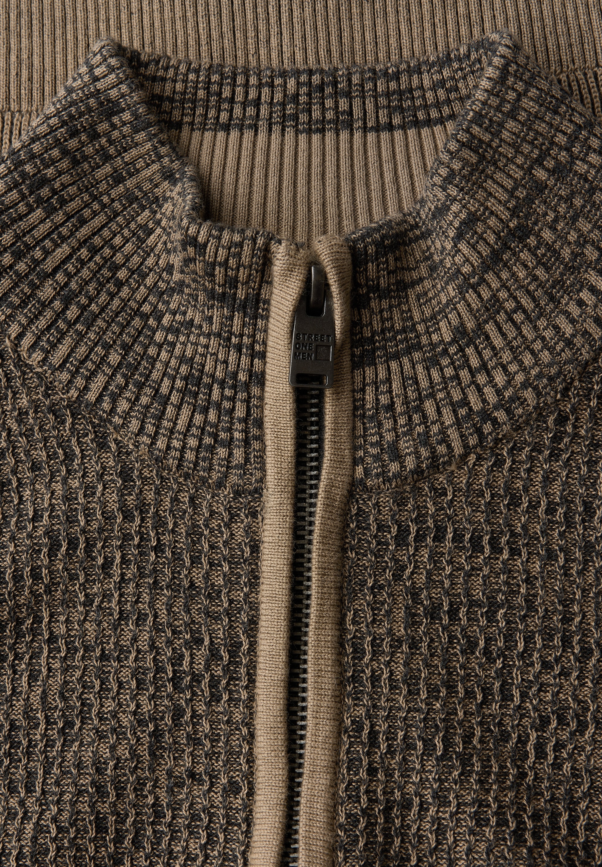 STREET ONE MEN Strickjacke, aus reiner Baumwolle