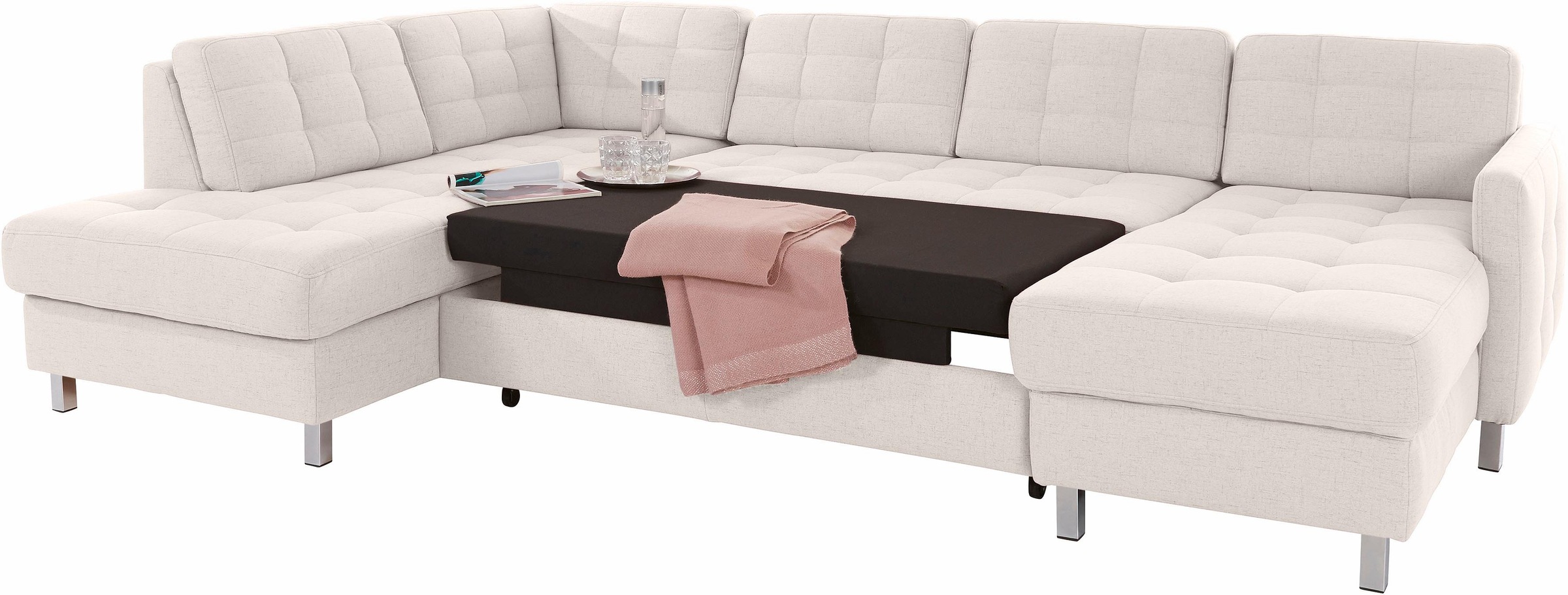 Thumbnail - sit&more Wohnlandschaft "Picasso U-Form" wahlweise mit Bettfunktion und Bettkasten