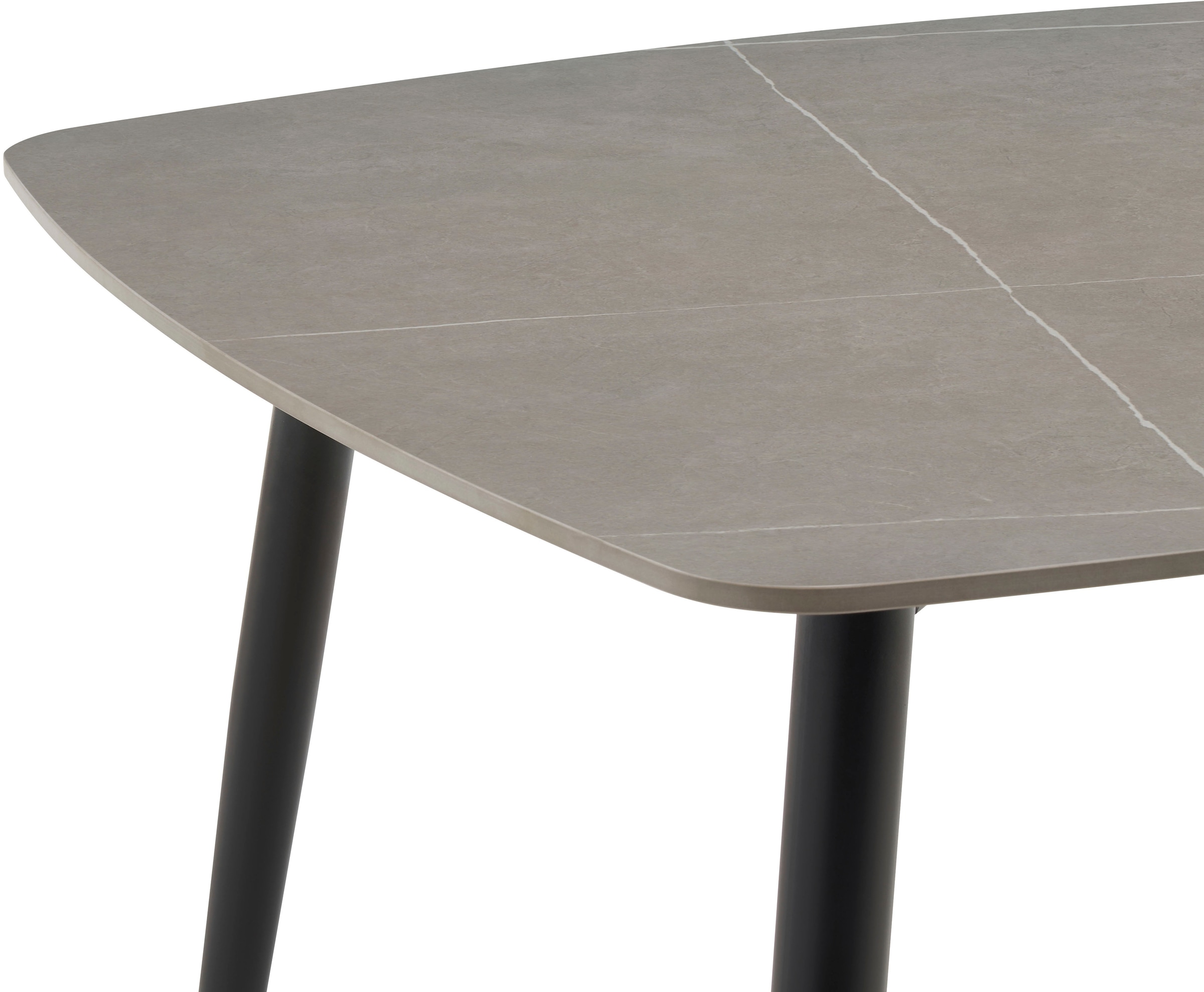 OTTO home Esstisch »Nora« 1 Stk. tlg. organisch-quadratischer Tisch 90x90cm in Sinterstein-Keramikoptik