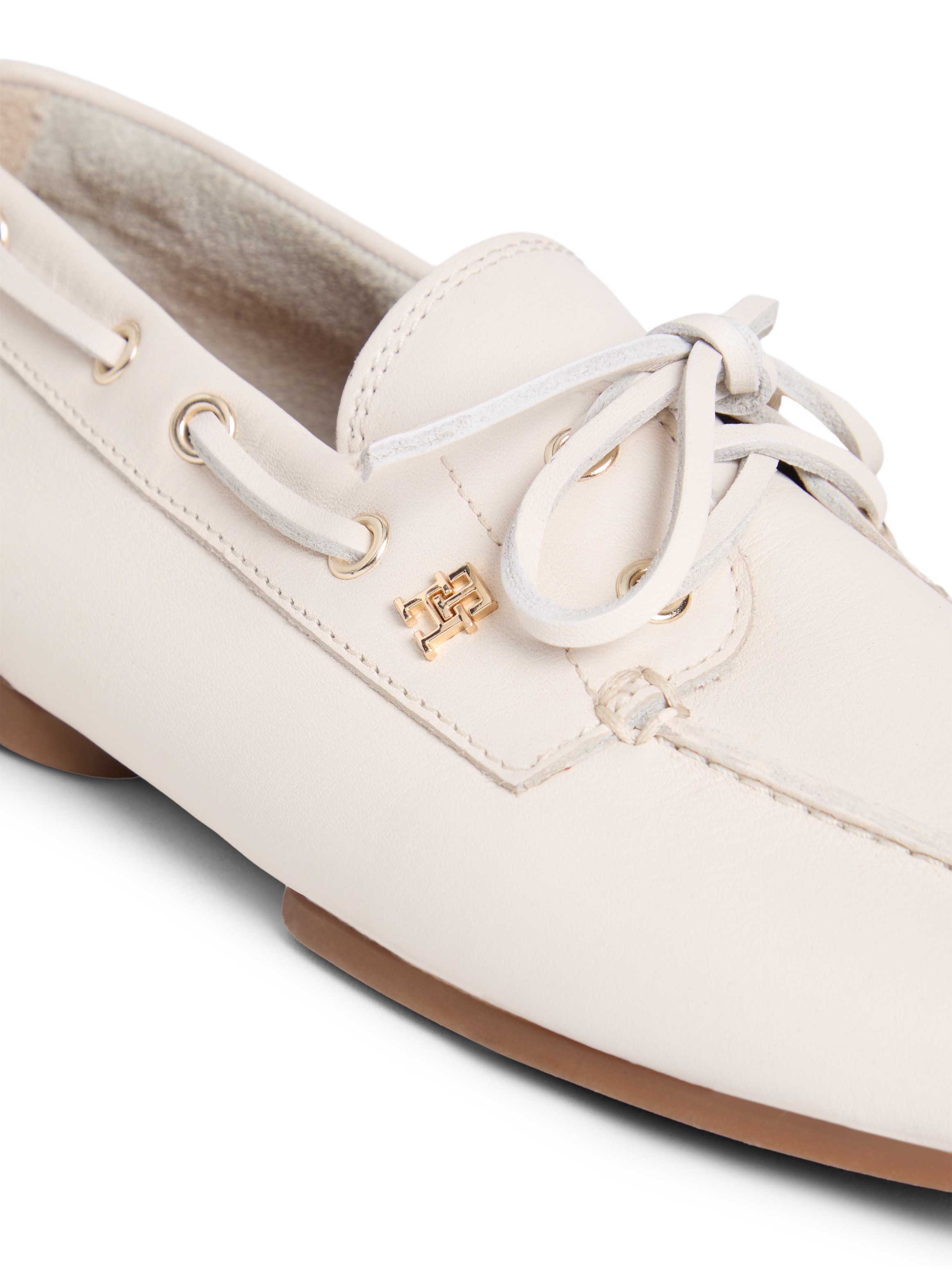 Tommy Hilfiger TH Sleek Boat Shoe Cream 37 8