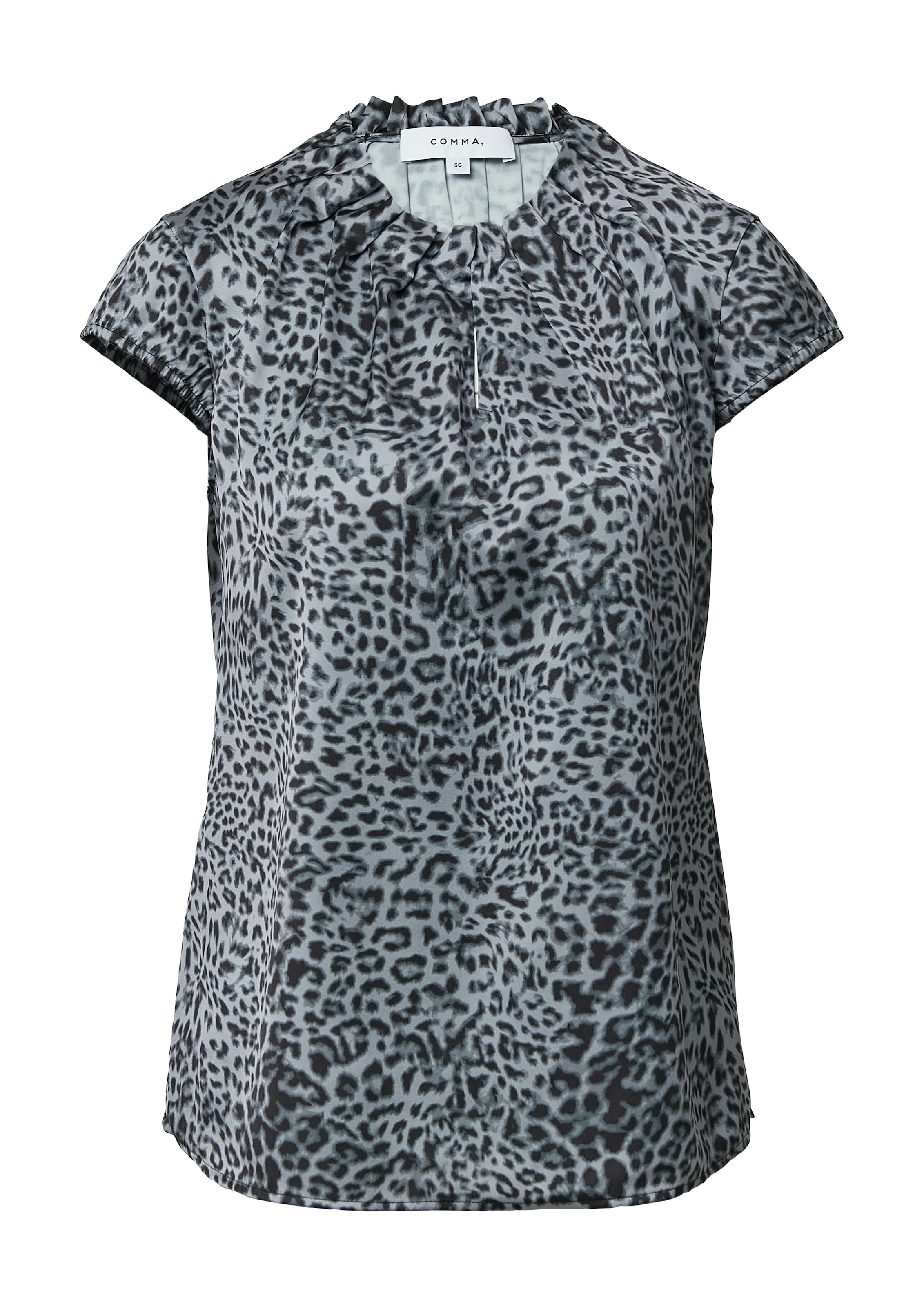 Comma Satinbluse, mit All-Over Print günstig online kaufen