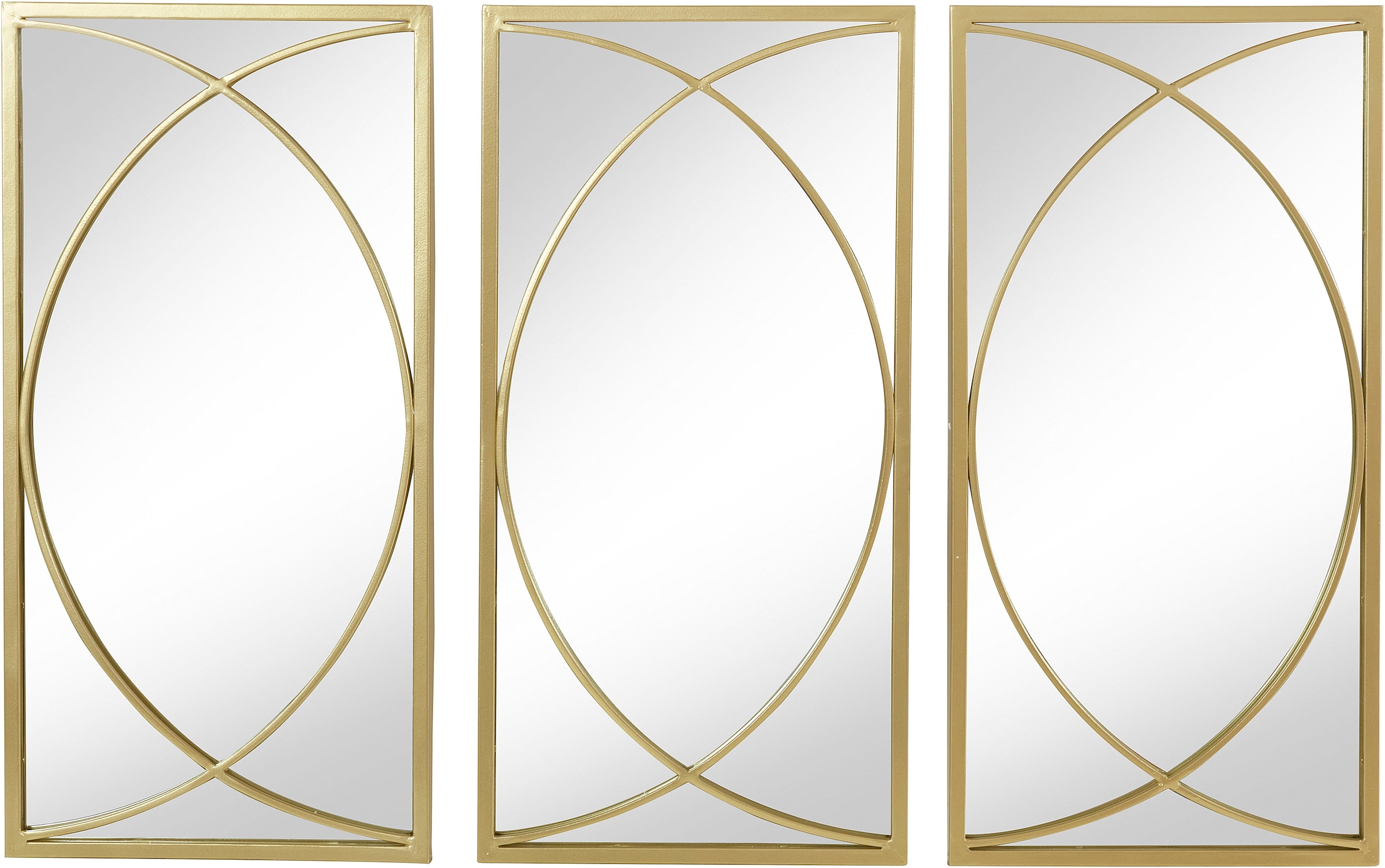 BAUR Leonique gold (3 Metallrahmen, Wandspiegel, »Noyon«, | St.), Dekospiegel