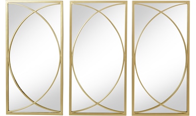 Dekospiegel »Noyon«, (3 St.), Wandspiegel, Metallrahmen, gold