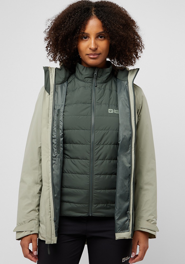 Jack Wolfskin 3-in-1-Funktionsjacke »HUNBERG 3IN1 JKT W«, mit Kapuze