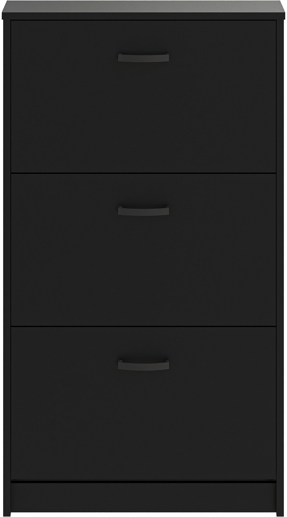 FMD Schuhschrank »Step 3«, Breite 58,5 cm, Tief 17 cm, mit 3 Klappen, Schuhkipper