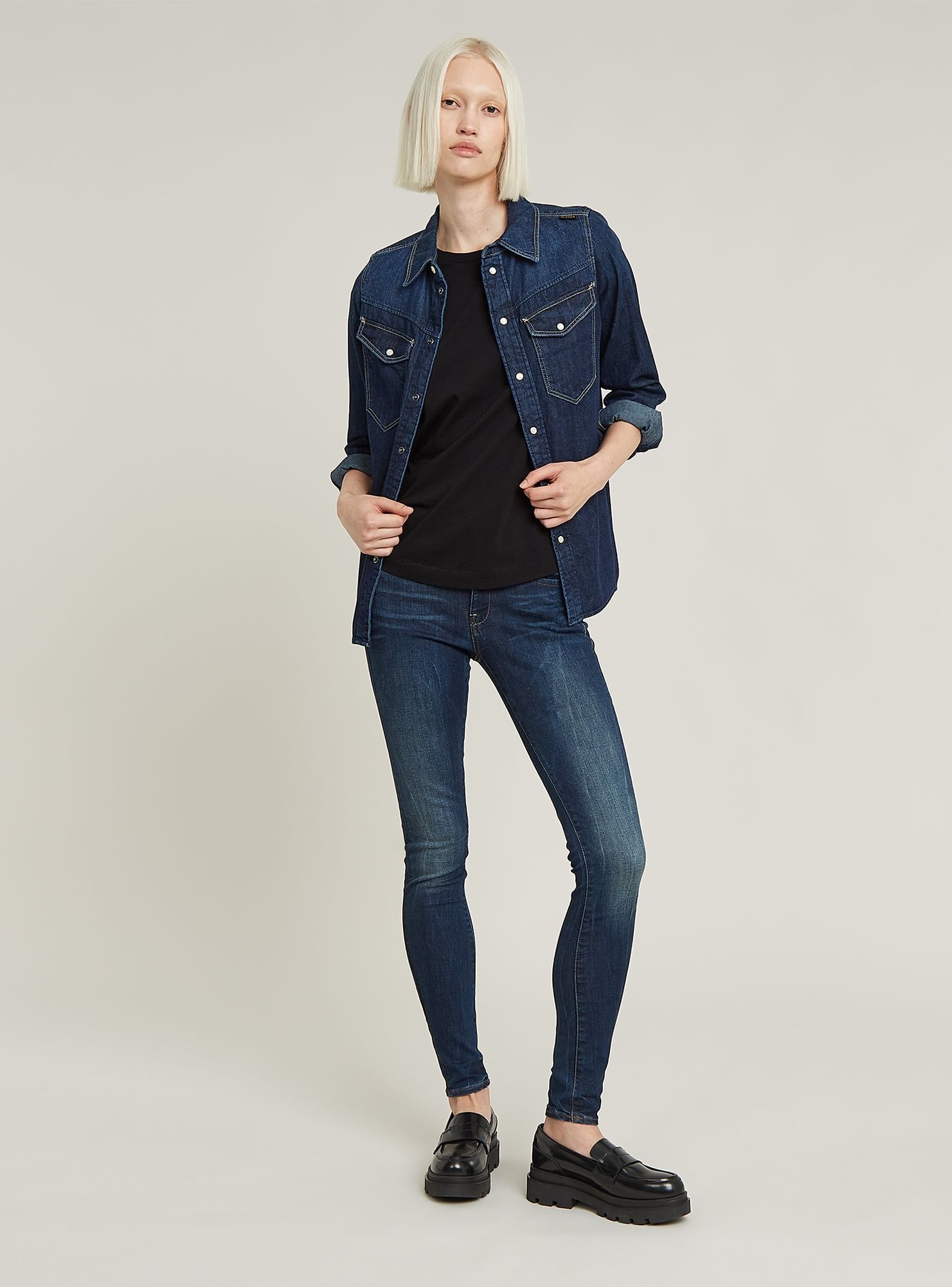 G-STAR T-Shirt »Rolled Up Sleeve Boyfriend Top«