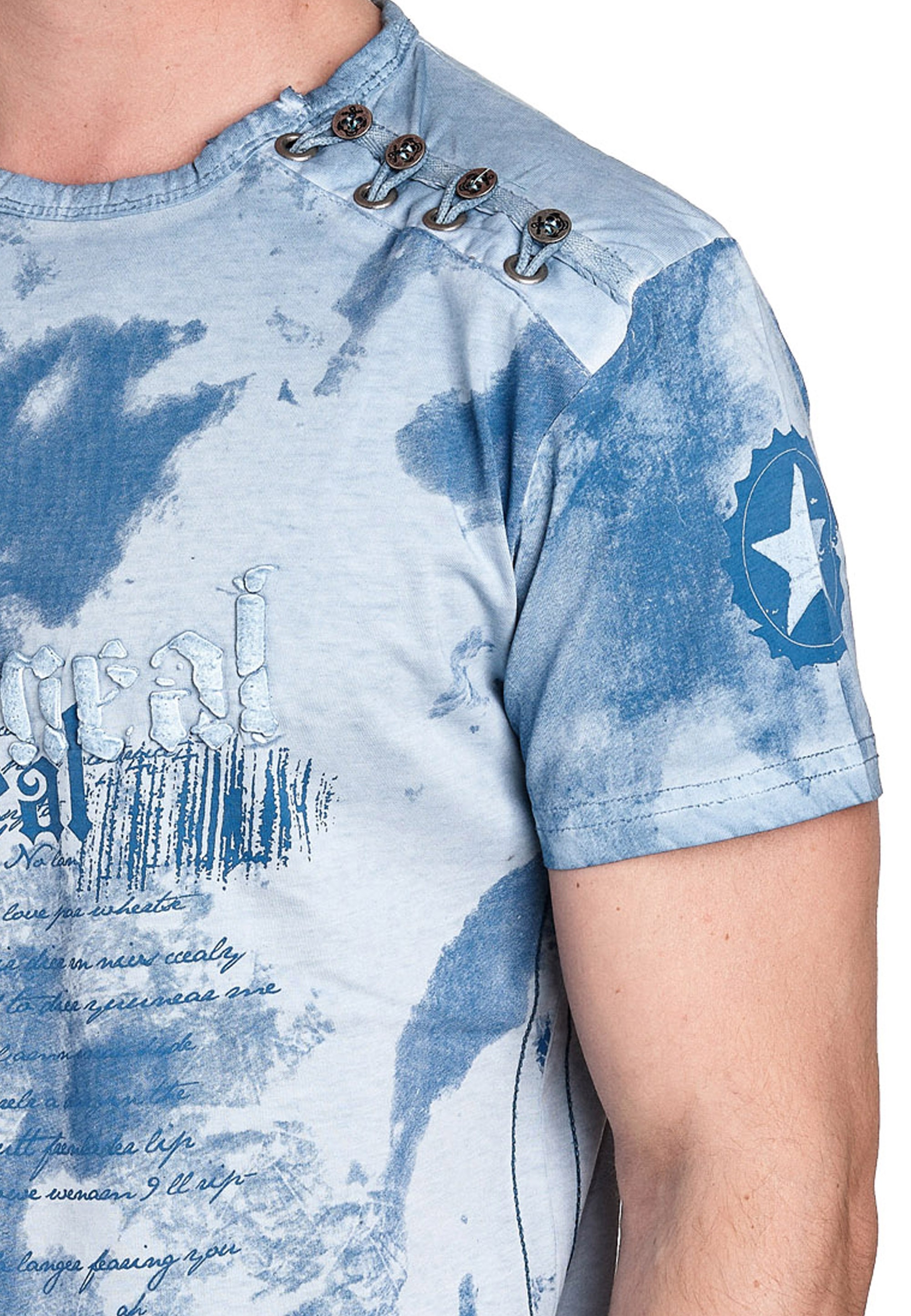 Rusty Neal T-Shirt, in tollem Batik-Design