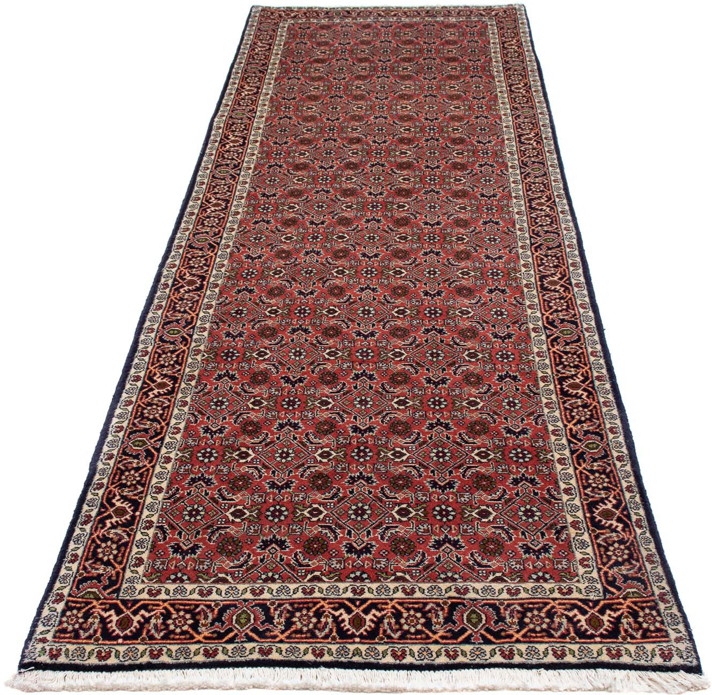 morgenland Orientteppich "Perser - Bidjar - 291 x 84 cm - dunkelrot", rechteckig, 15 mm Höhe, Wohnzimmer, Handgeknüpft, 