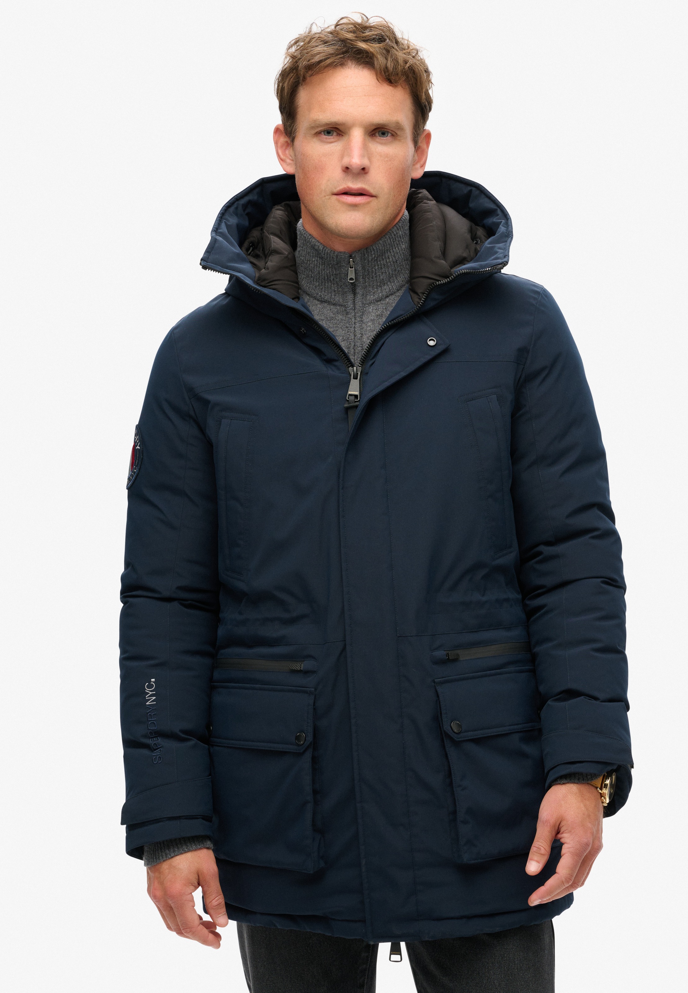 Superdry Steppjacke "City Padded Parka Jacket" mit Kapuze günstig online kaufen